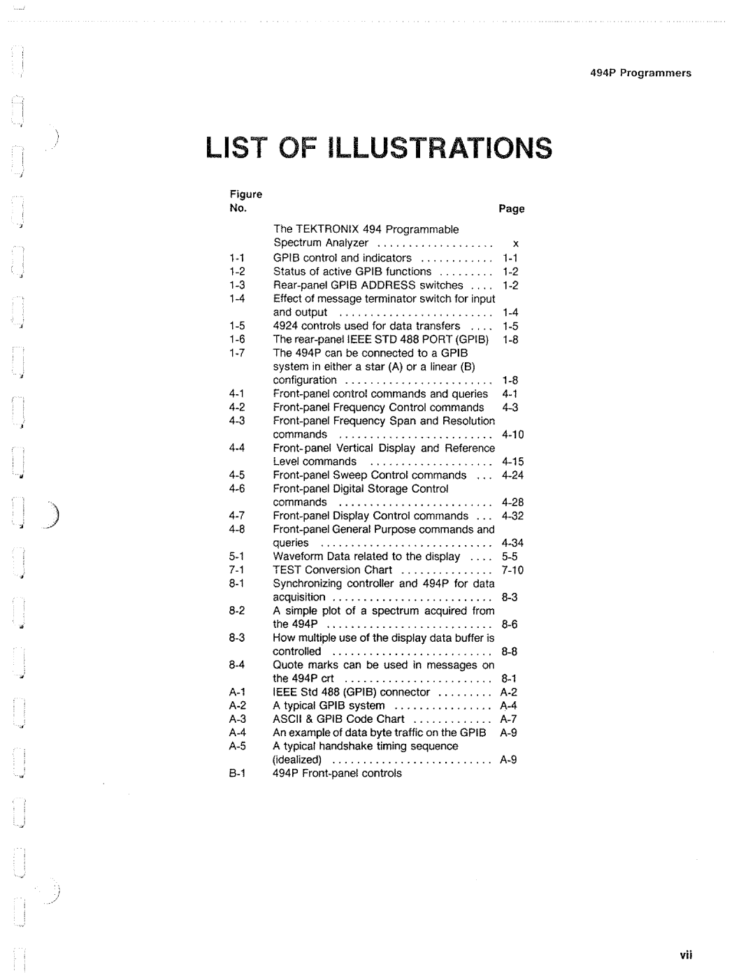 Tektronix 494P manual 