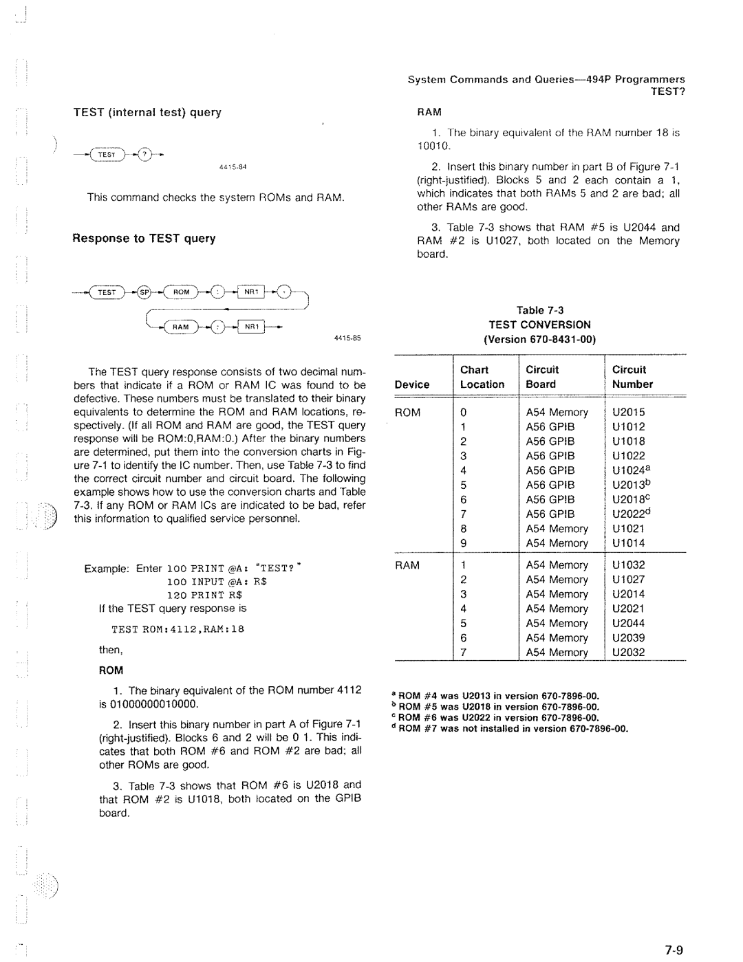 Tektronix 494P manual 