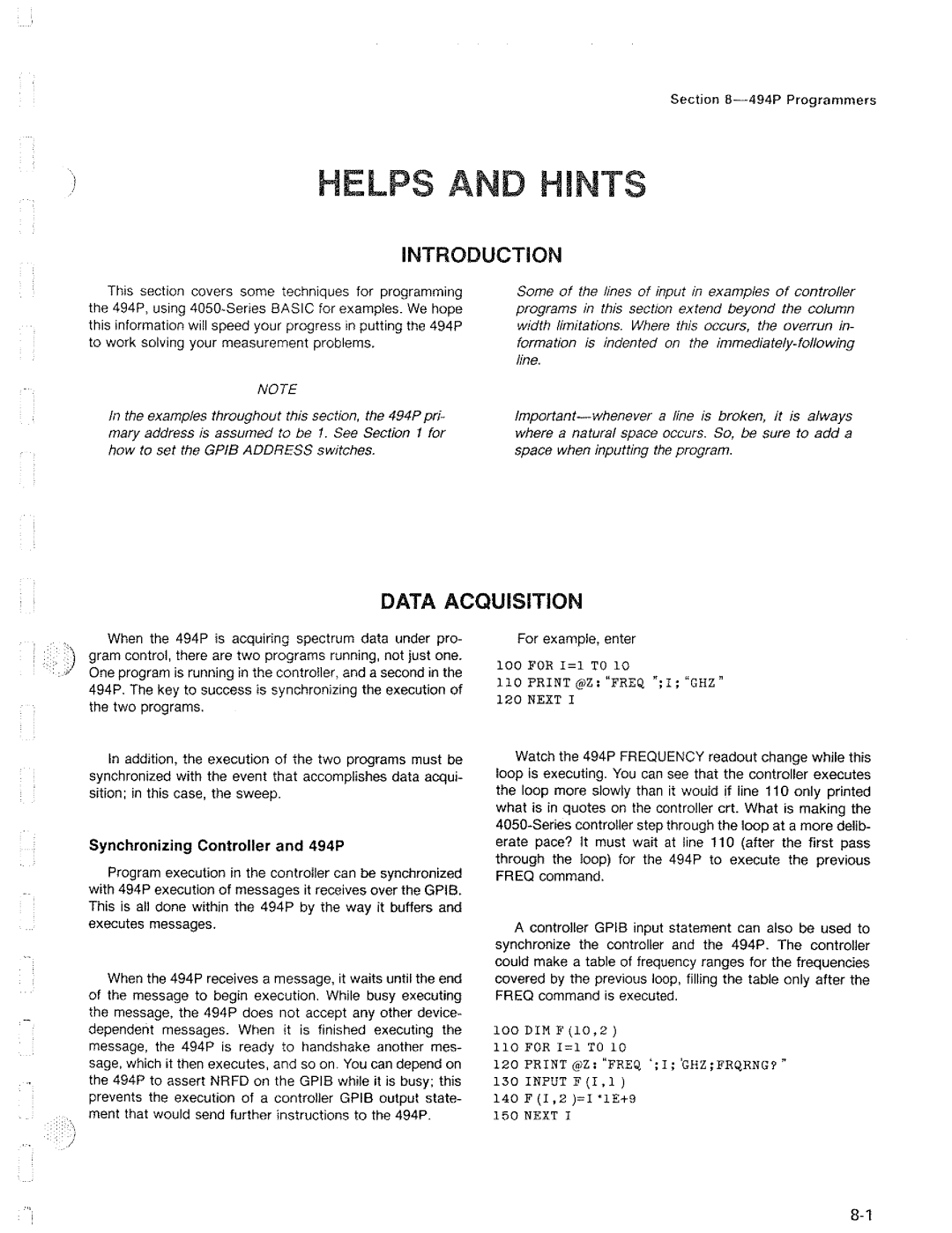 Tektronix 494P manual 