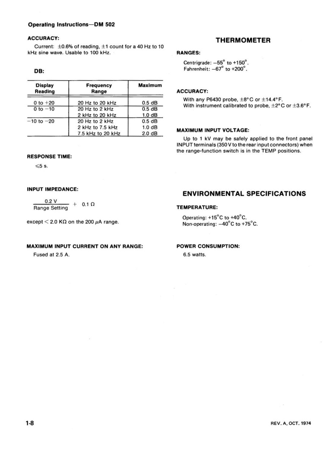 Tektronix 502 manual 