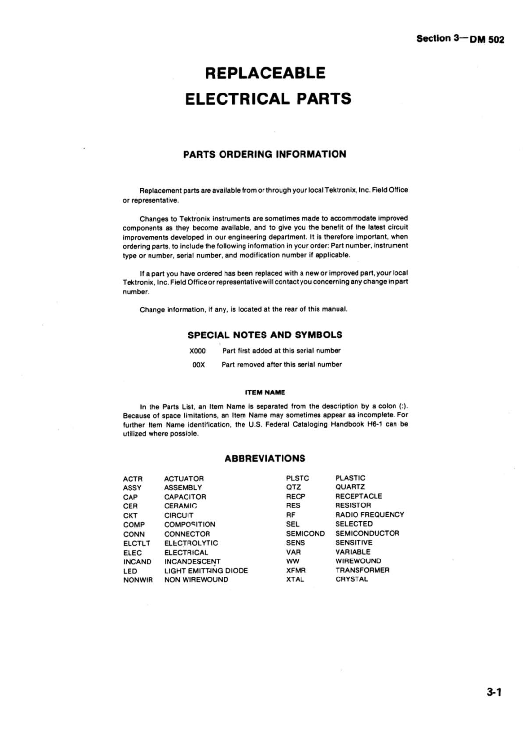 Tektronix 502 manual 