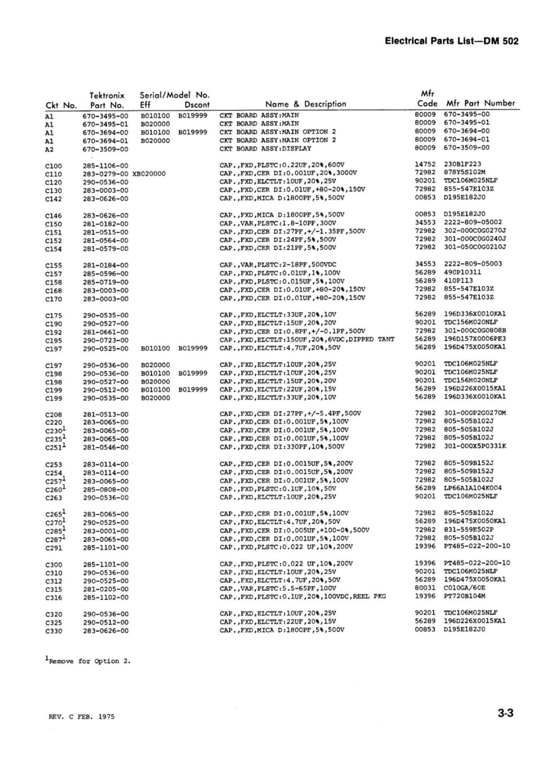 Tektronix 502 manual 