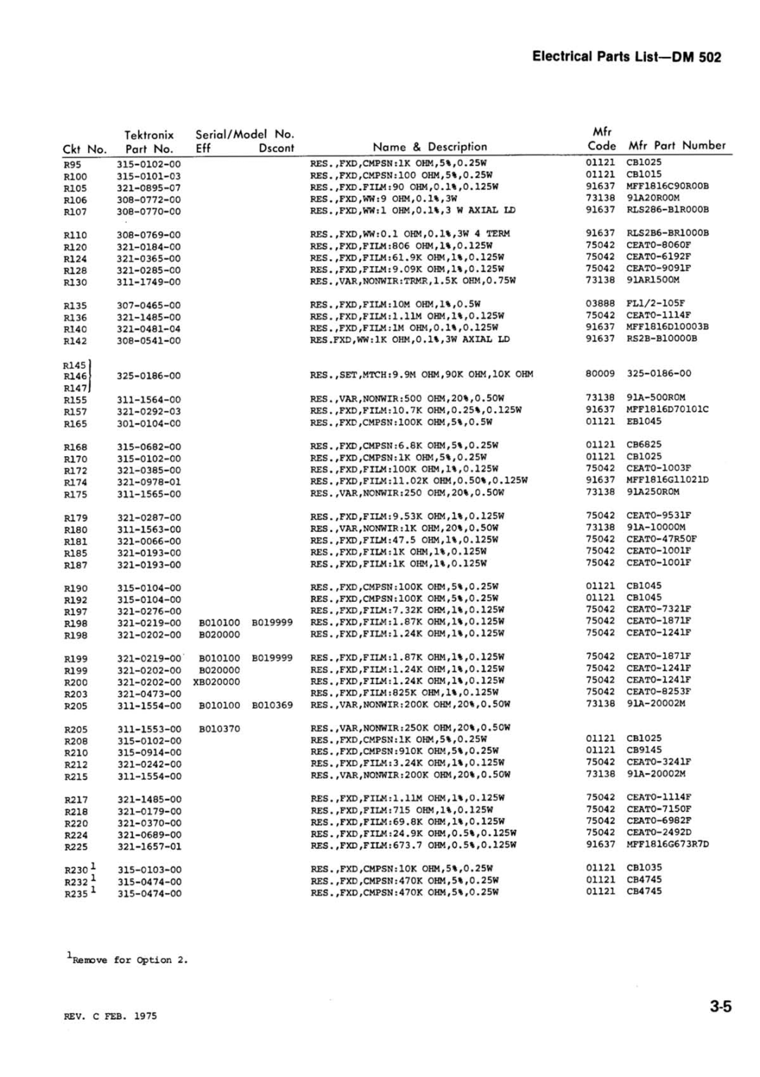 Tektronix 502 manual 