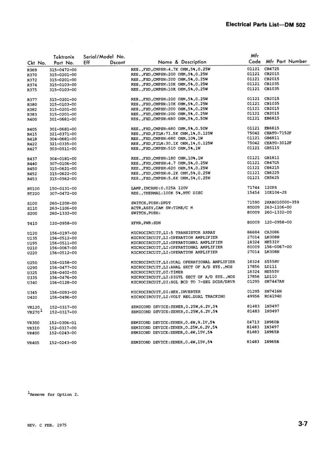 Tektronix 502 manual 