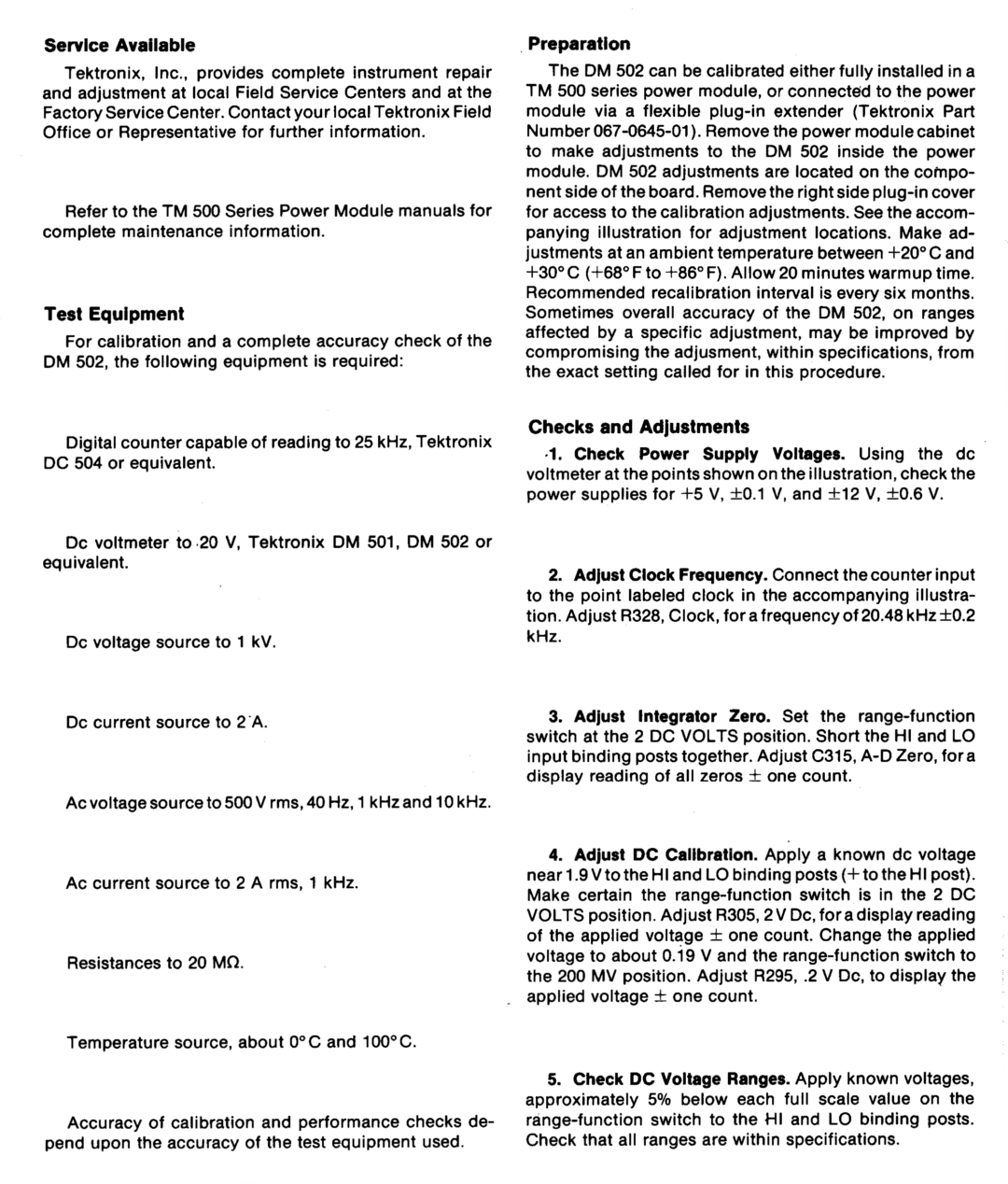 Tektronix 502 manual 