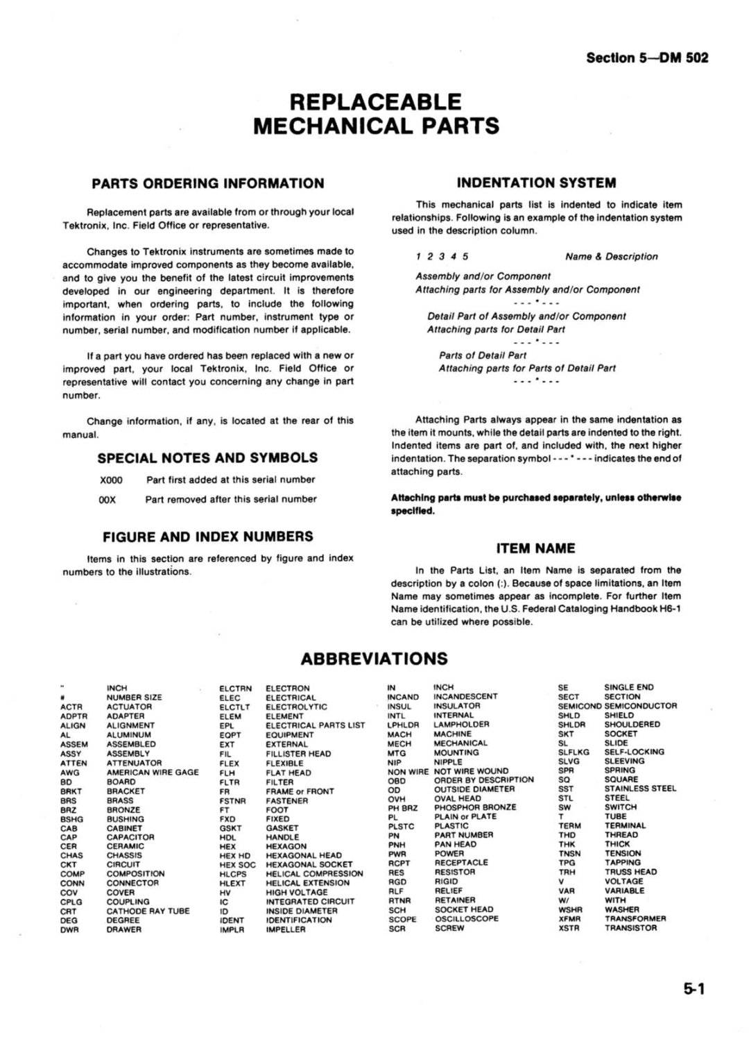 Tektronix 502 manual 