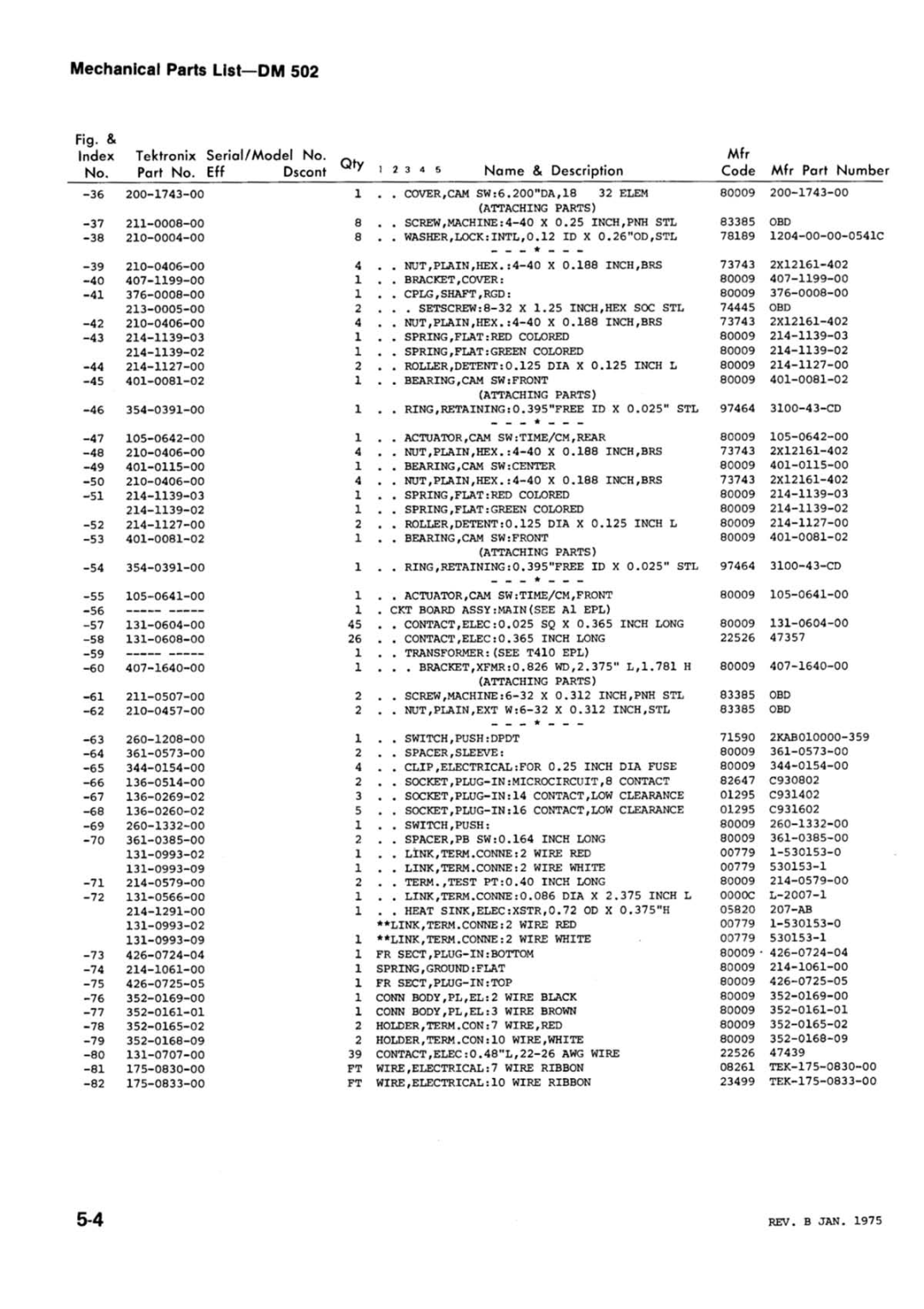 Tektronix 502 manual 