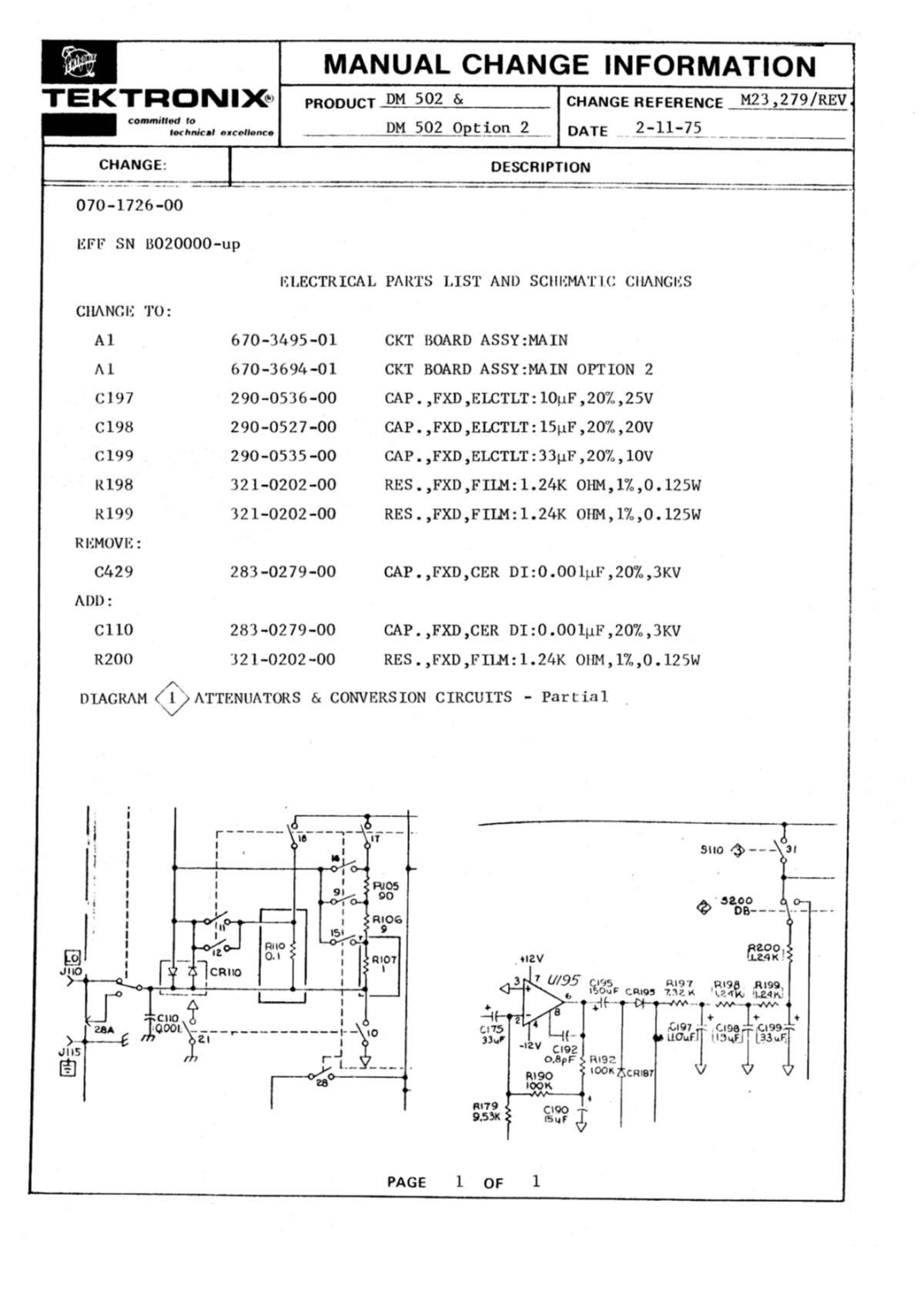 Tektronix 502 manual 