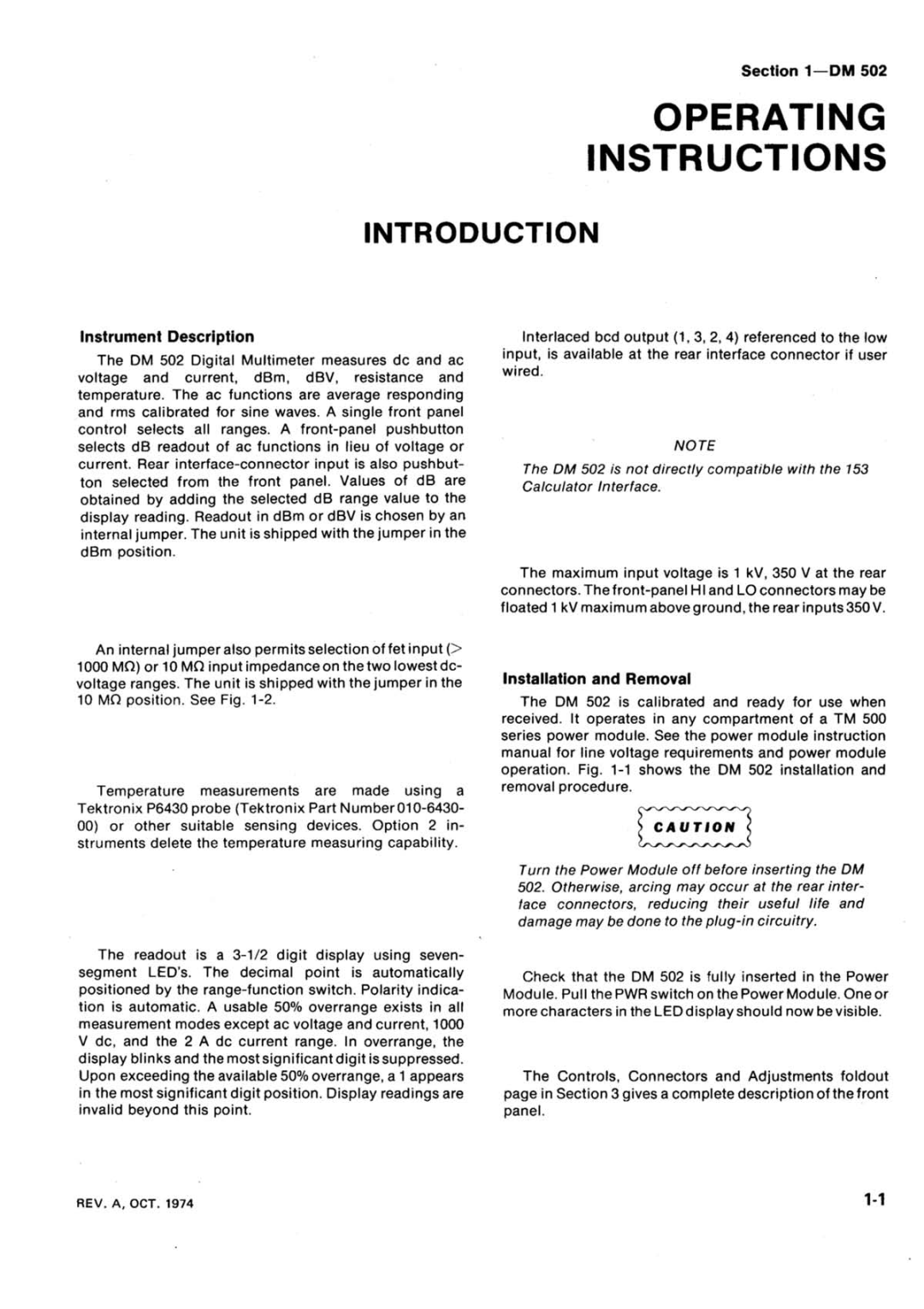 Tektronix 502 manual 