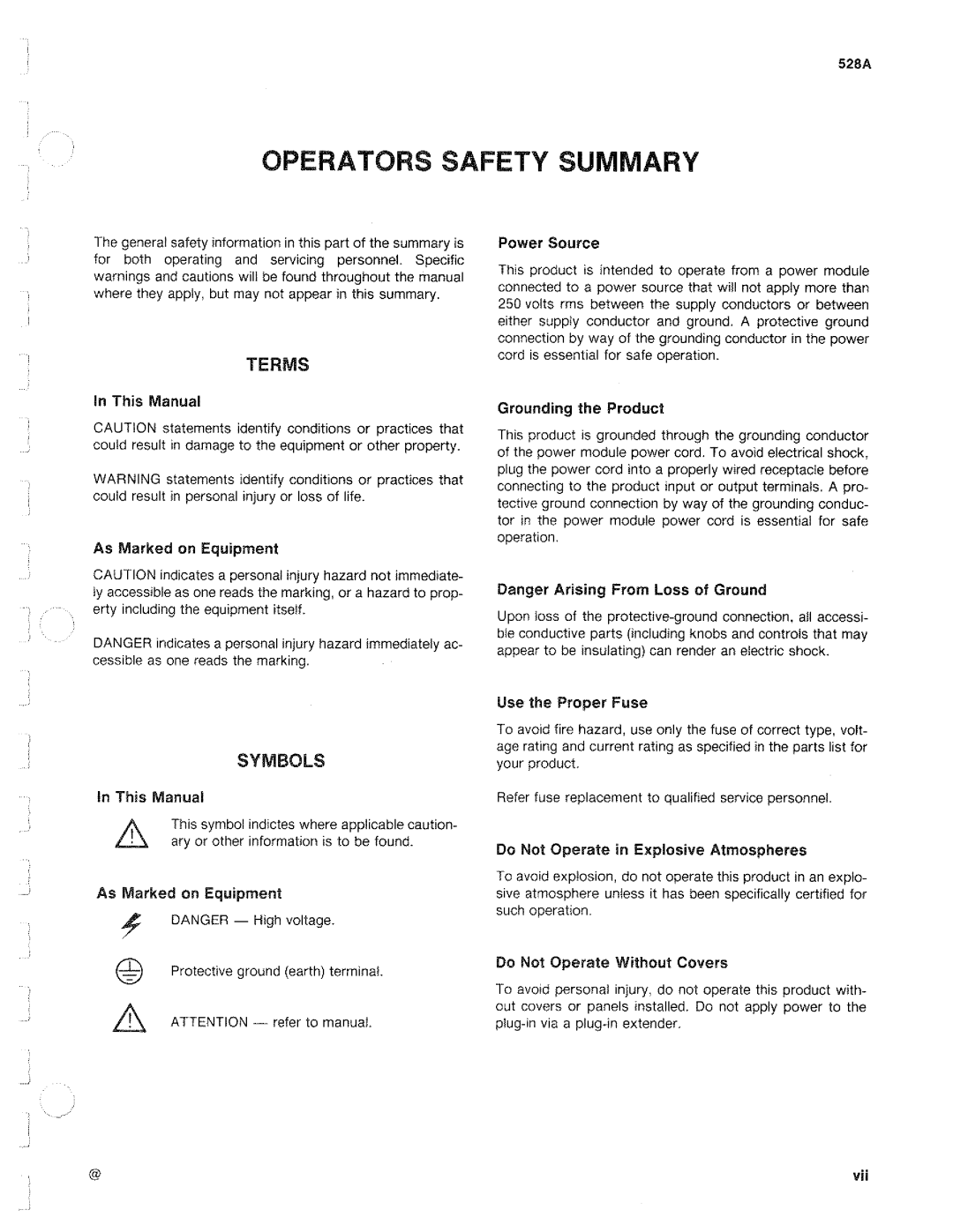 Tektronix 528A manual 