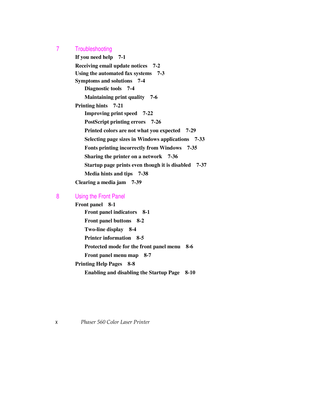 Tektronix 560 user manual Troubleshooting, Using the Front Panel 