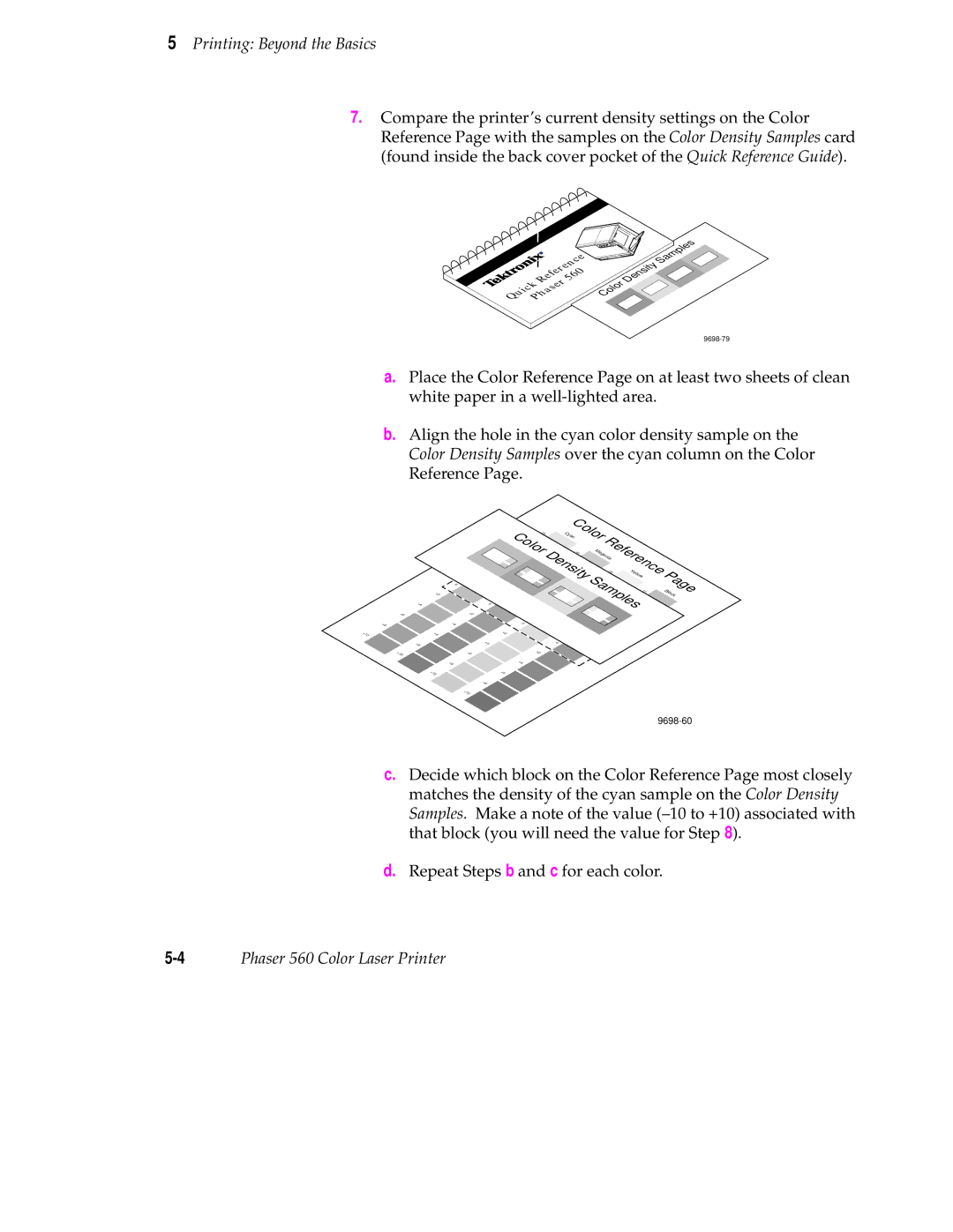 Tektronix 560 user manual CyanColor 