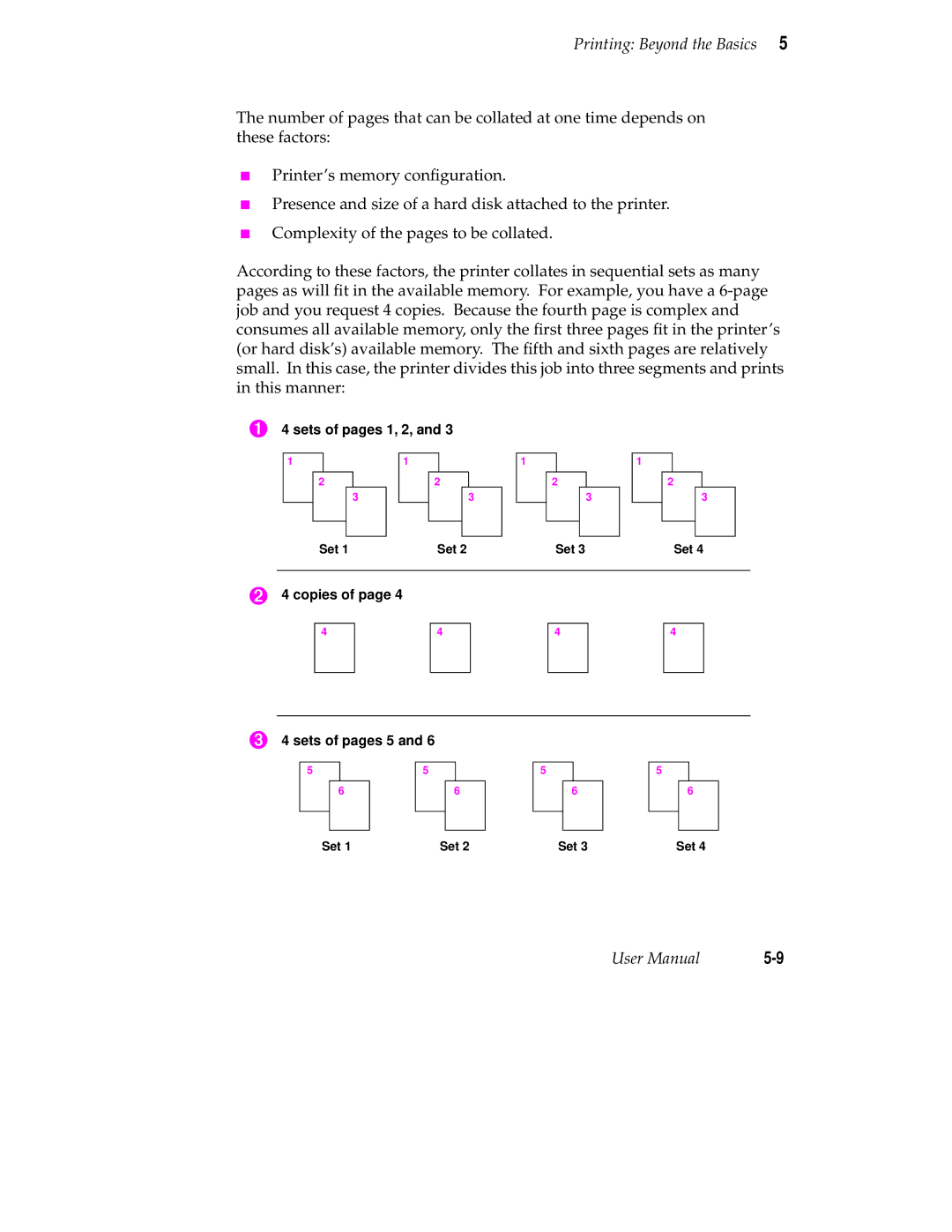 Tektronix 560 user manual ➊ 4 sets of pages 1, 2, ➋ 4 copies ➌ 4 sets of pages 5 