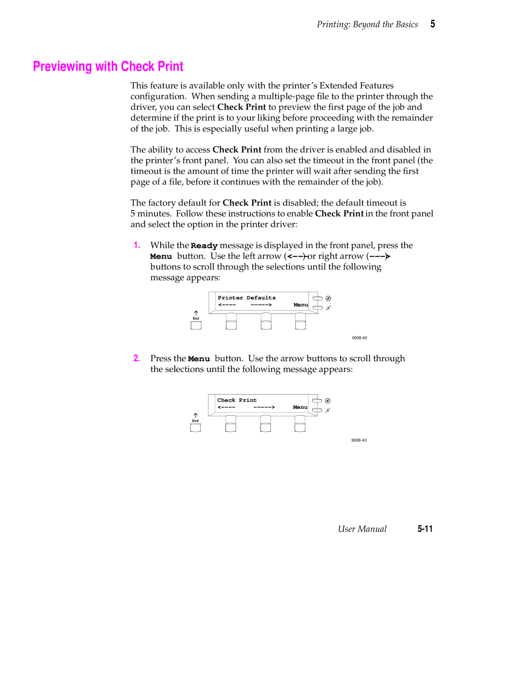 Tektronix 560 user manual Previewing with Check Print 