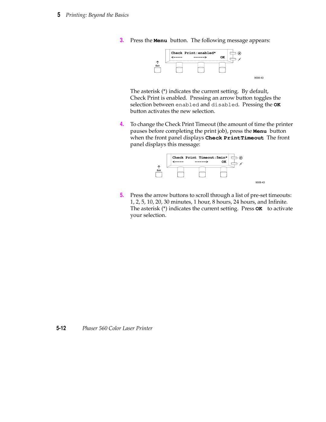 Tektronix 560 user manual Press the Menu button. The following message appears 