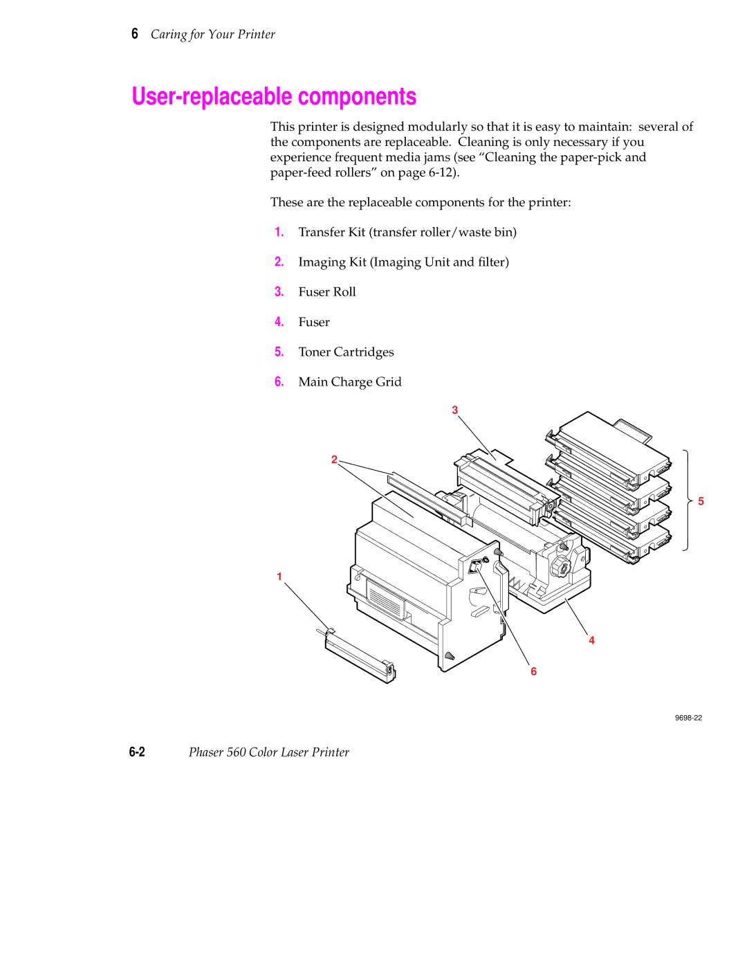 Tektronix 560 user manual User-replaceable components 