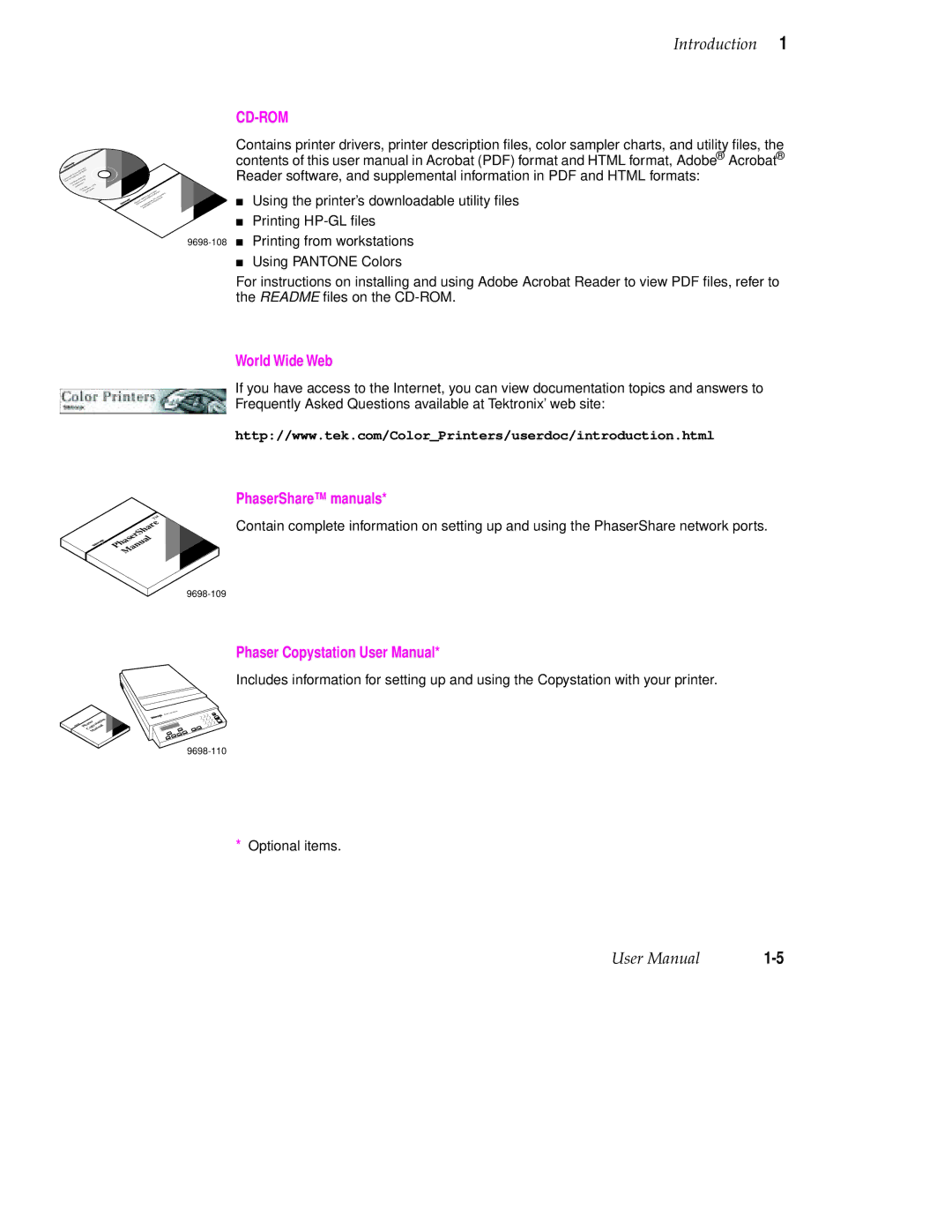 Tektronix 560 user manual World Wide Web, PhaserShare manuals 