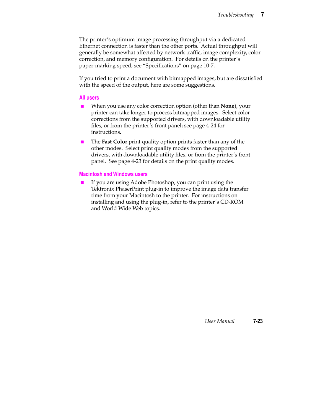 Tektronix 560 user manual All users, Macintosh and Windows users 