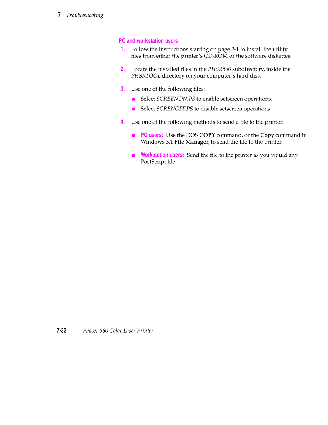 Tektronix 560 user manual PC and workstation users 