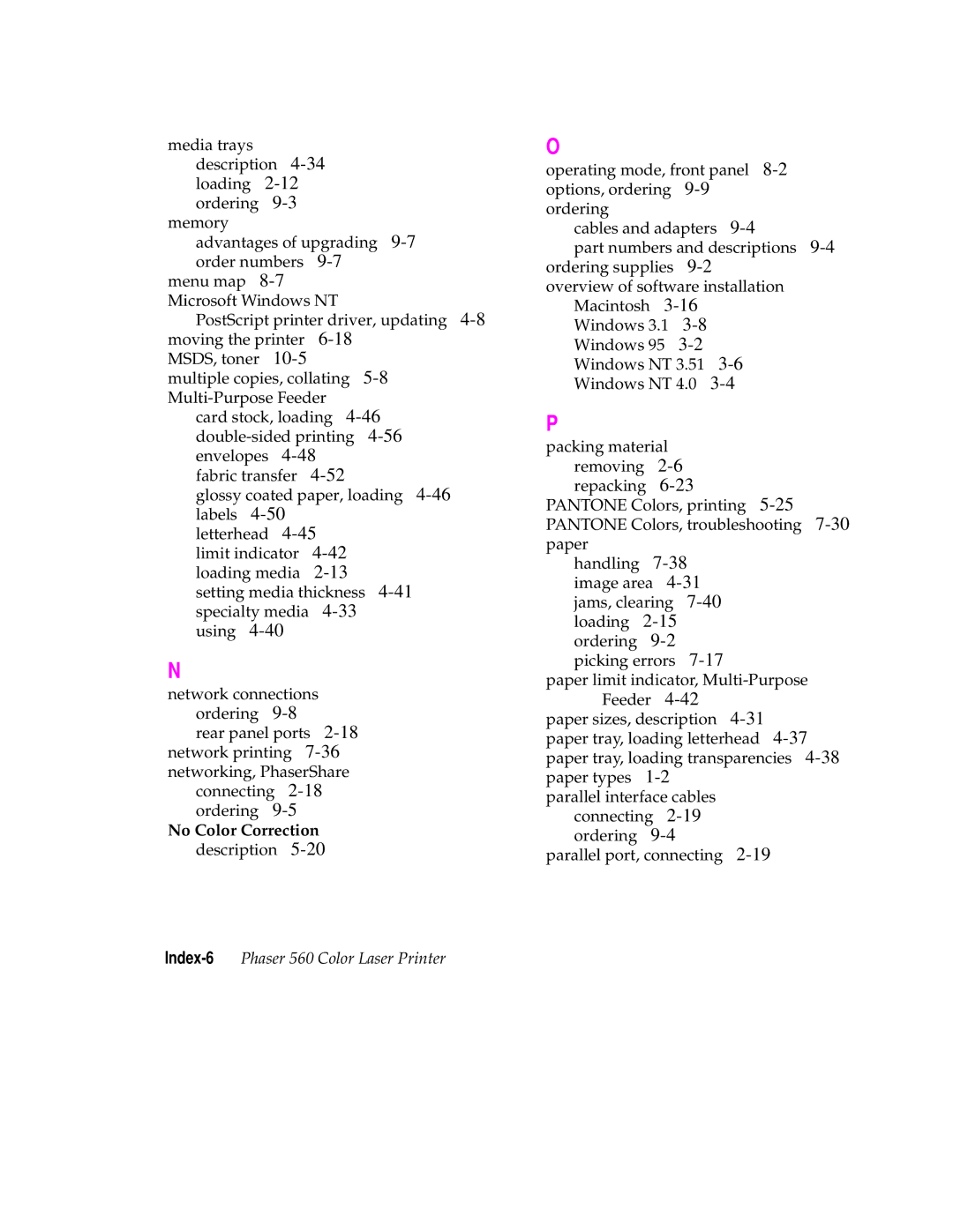 Tektronix 560 user manual 10-5, No Color Correction 