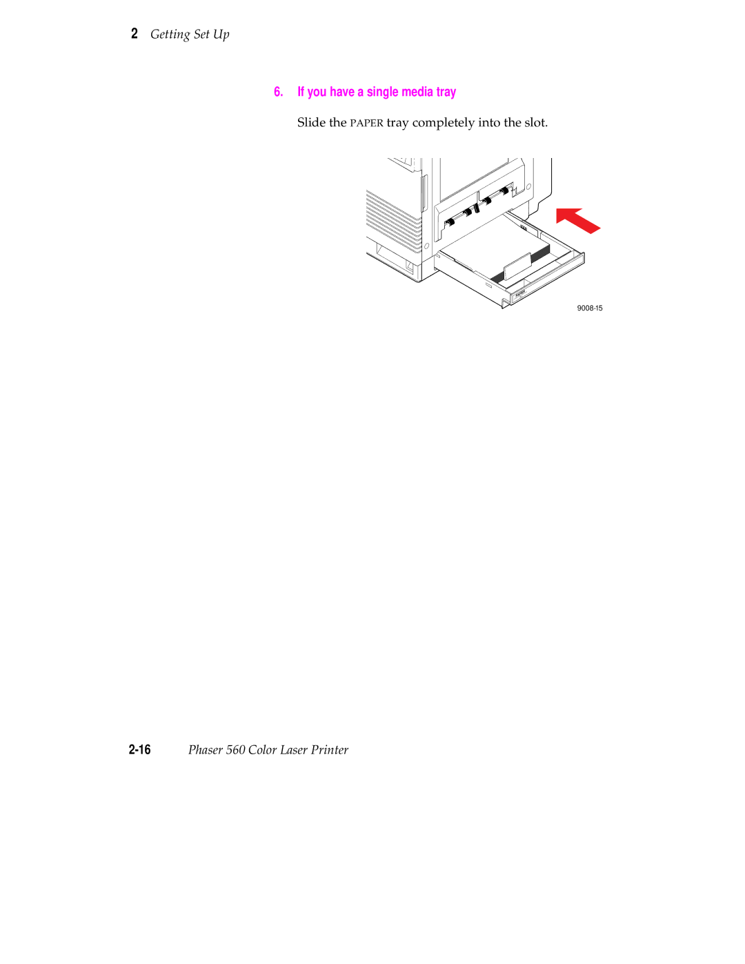 Tektronix 560 user manual If you have a single media tray 