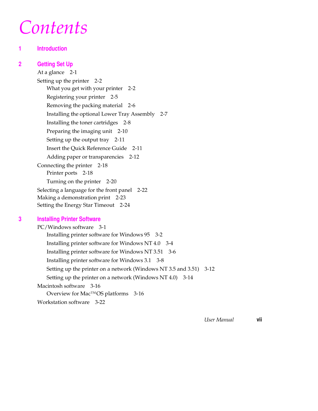 Tektronix 560 user manual Contents 