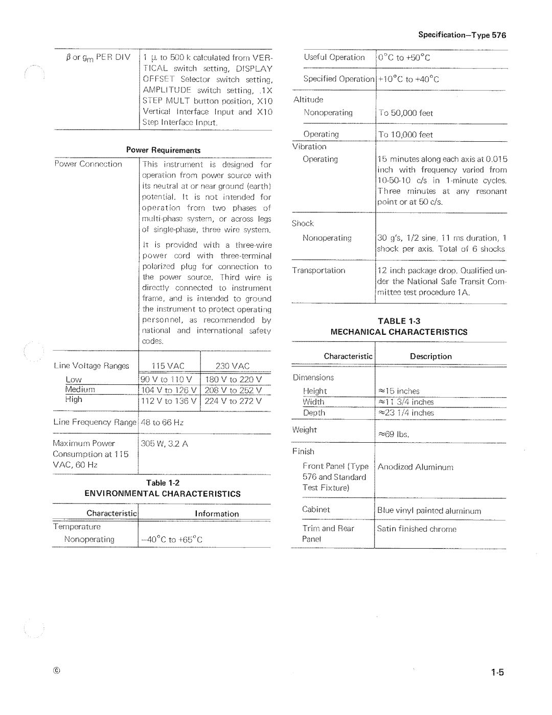 Tektronix 576 manual 