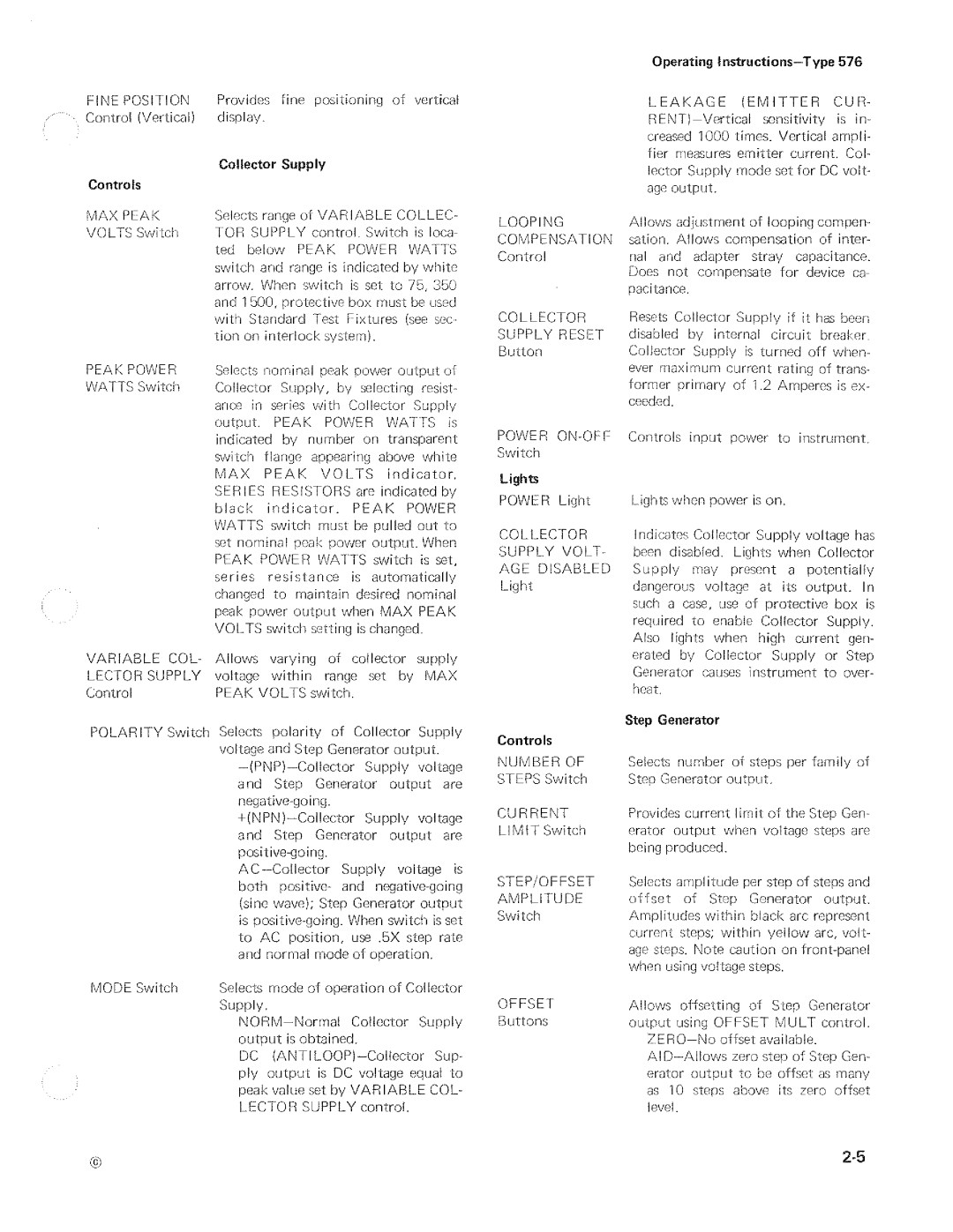 Tektronix 576 manual 