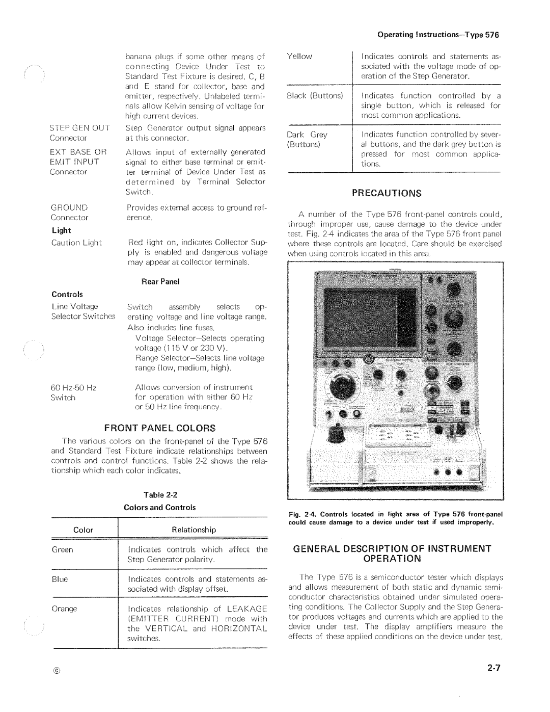 Tektronix 576 manual 