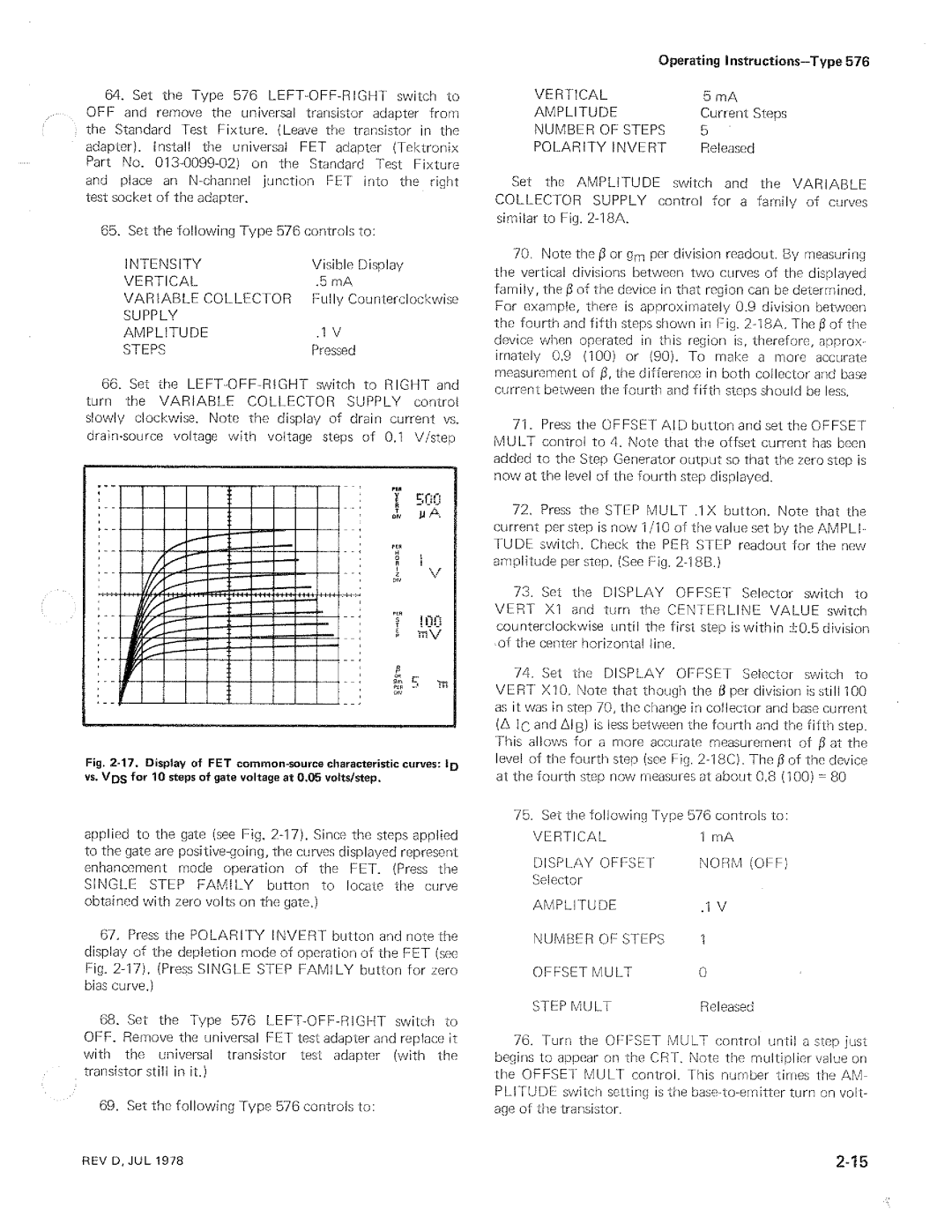 Tektronix 576 manual 