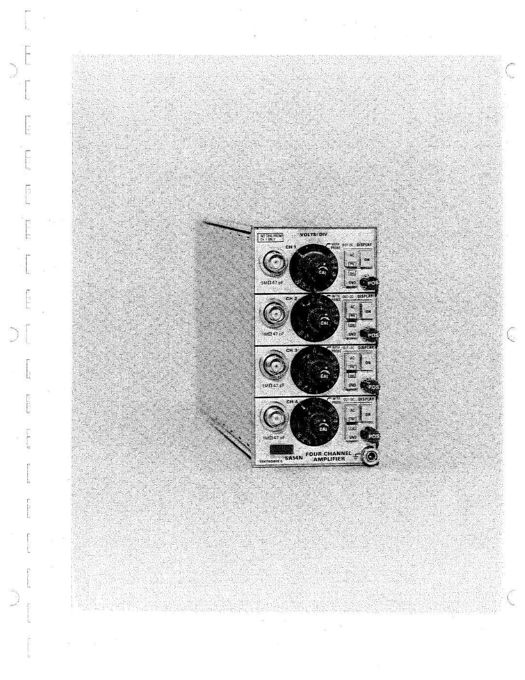 Tektronix 5A14N Four Channel Amplifier manual 