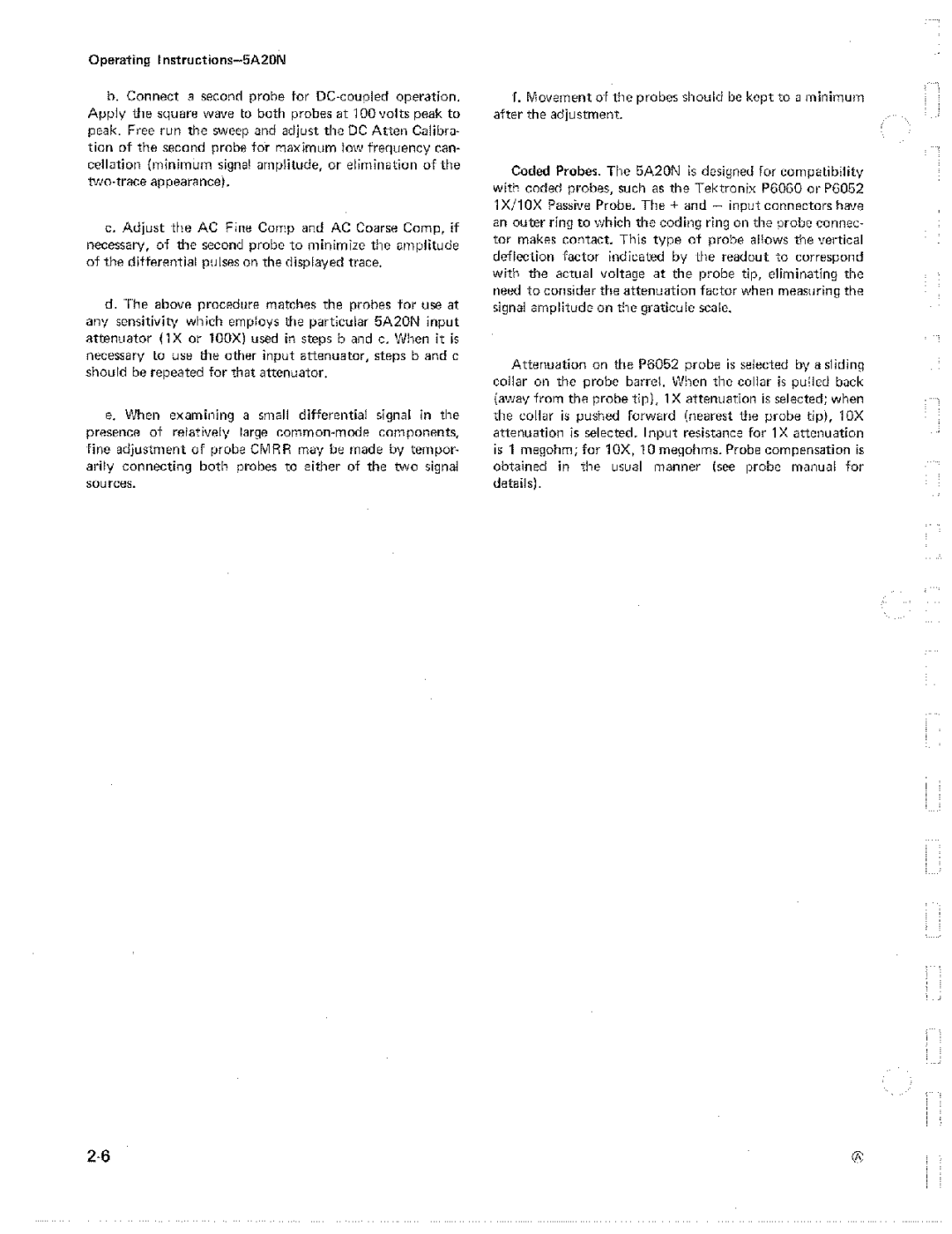 Tektronix 5A20N manual 