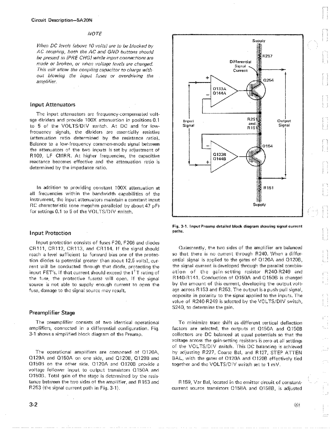 Tektronix 5A20N manual 