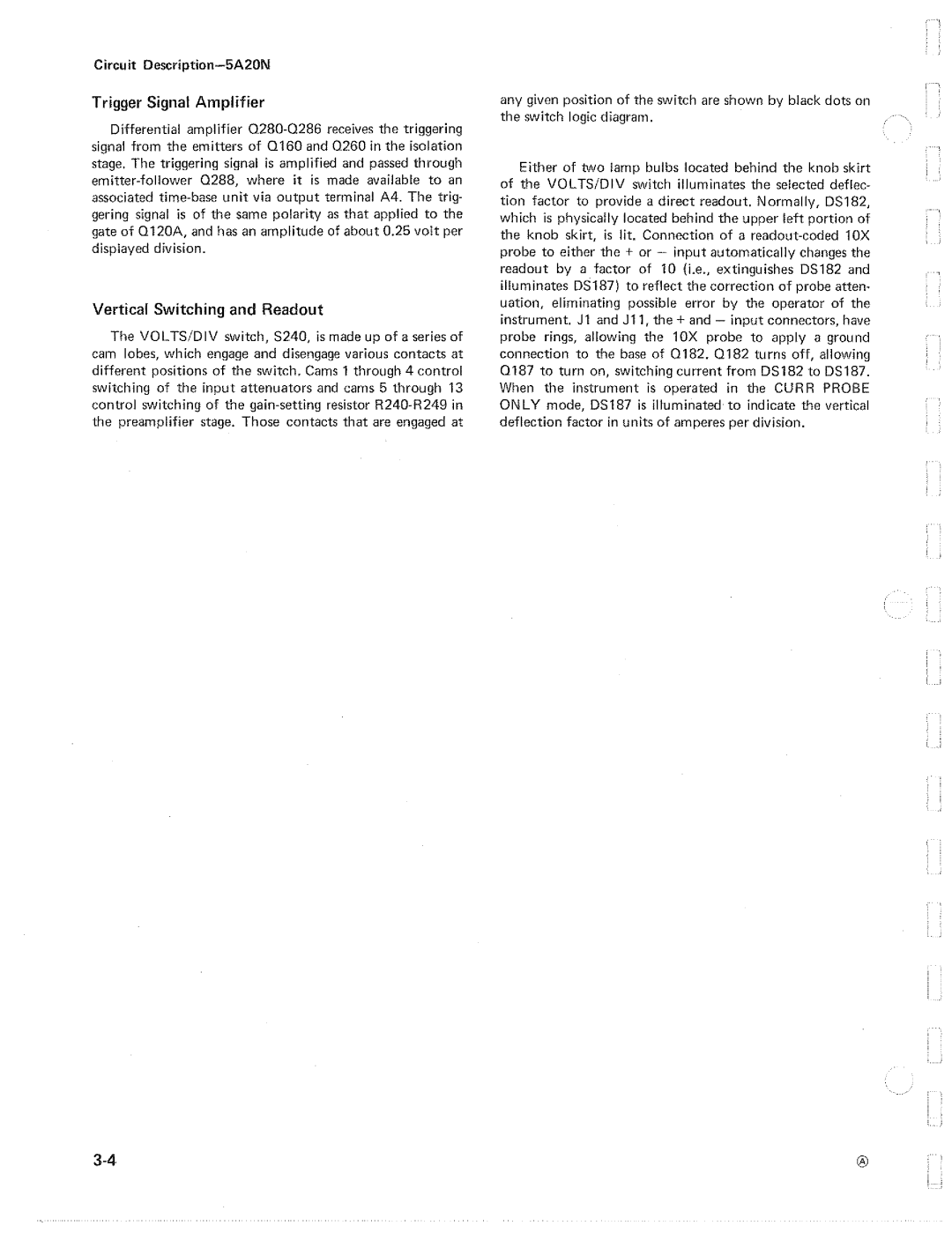 Tektronix 5A20N manual 