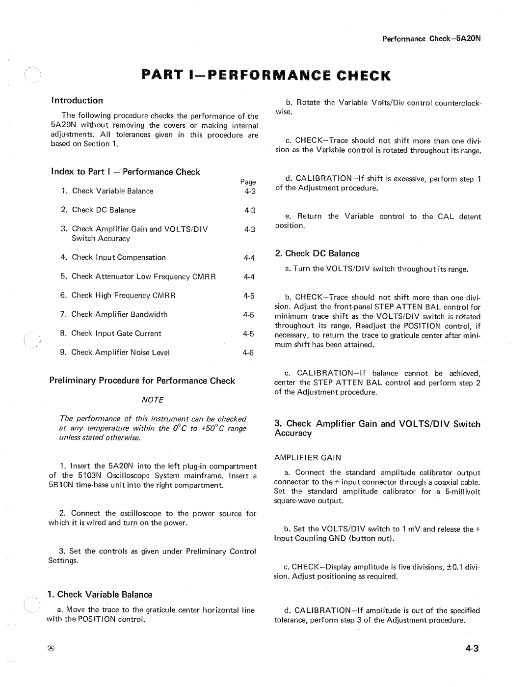 Tektronix 5A20N manual 