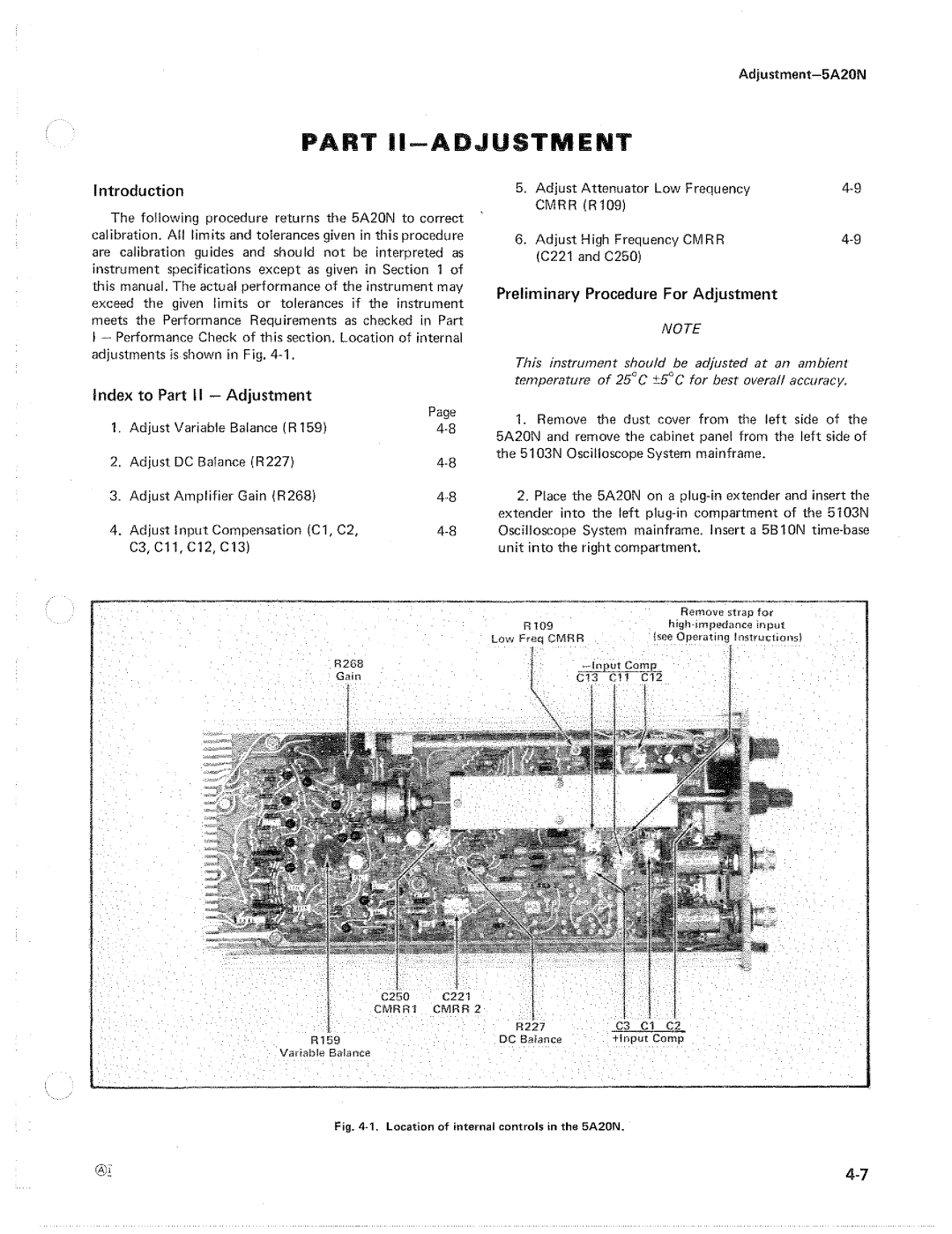 Tektronix 5A20N manual 