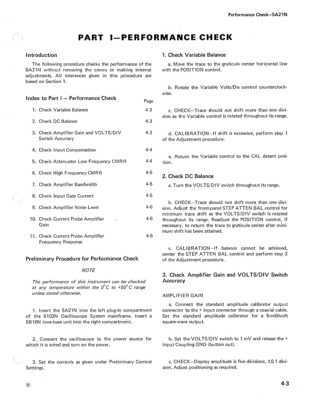 Tektronix 5A21N manual 