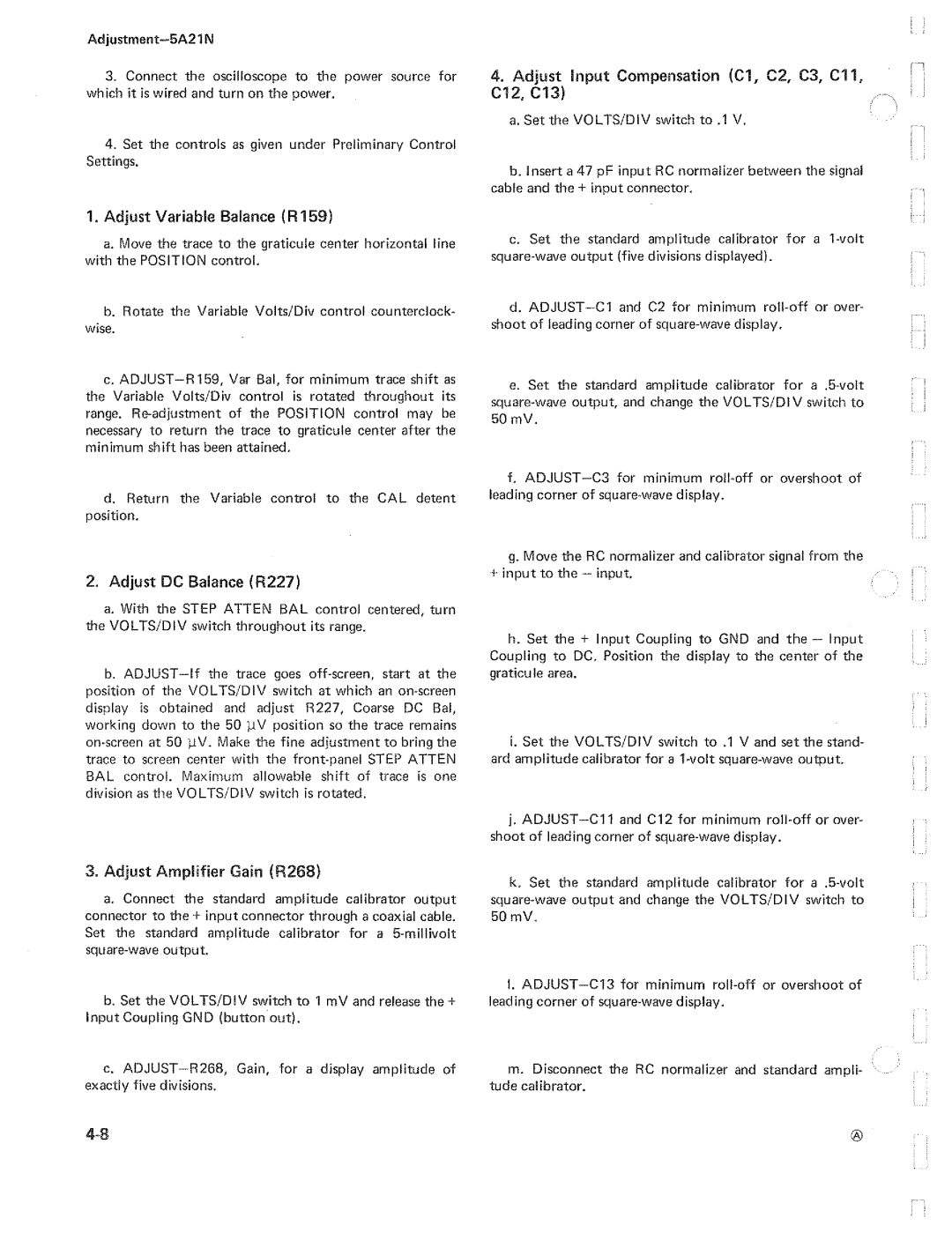 Tektronix 5A21N manual 