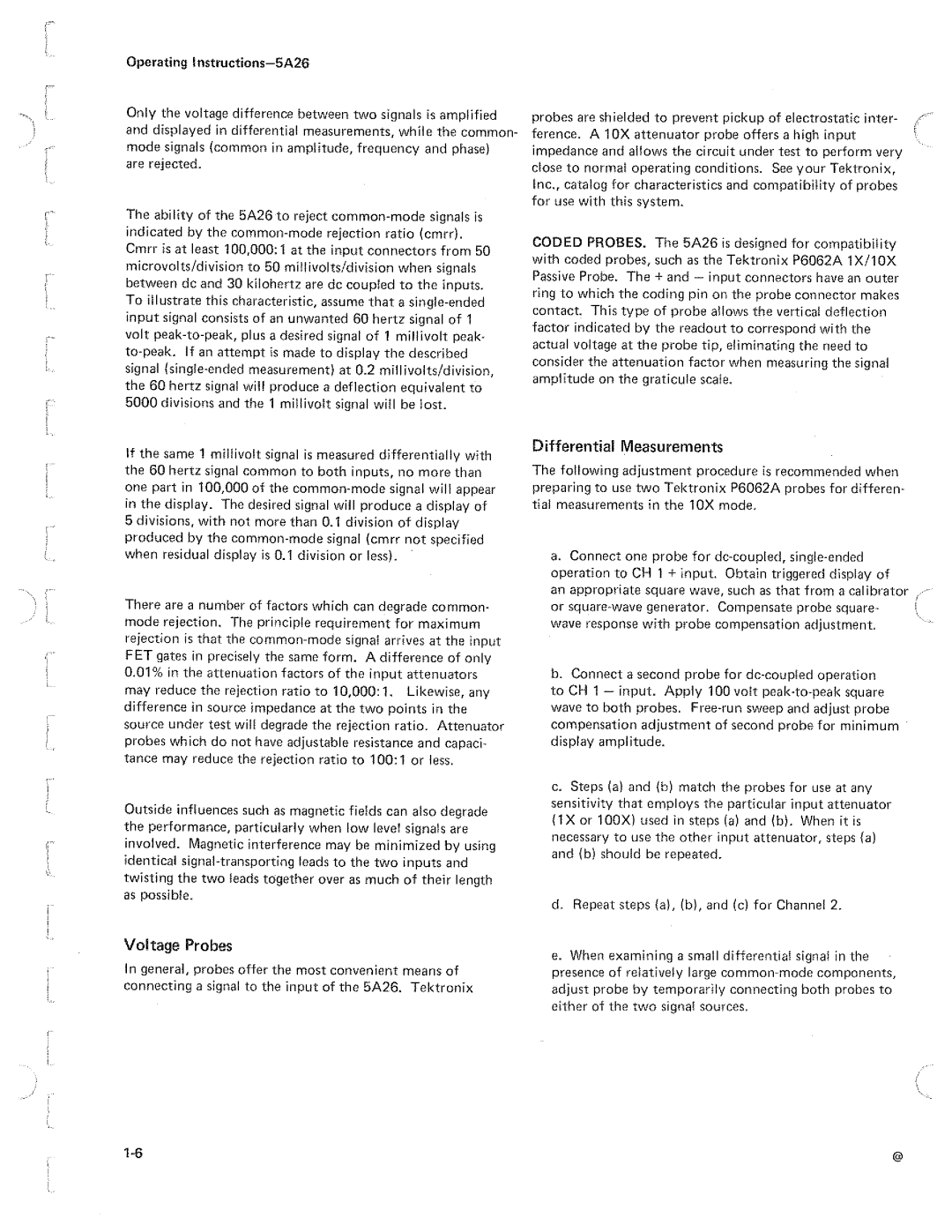 Tektronix 5A26 manual 