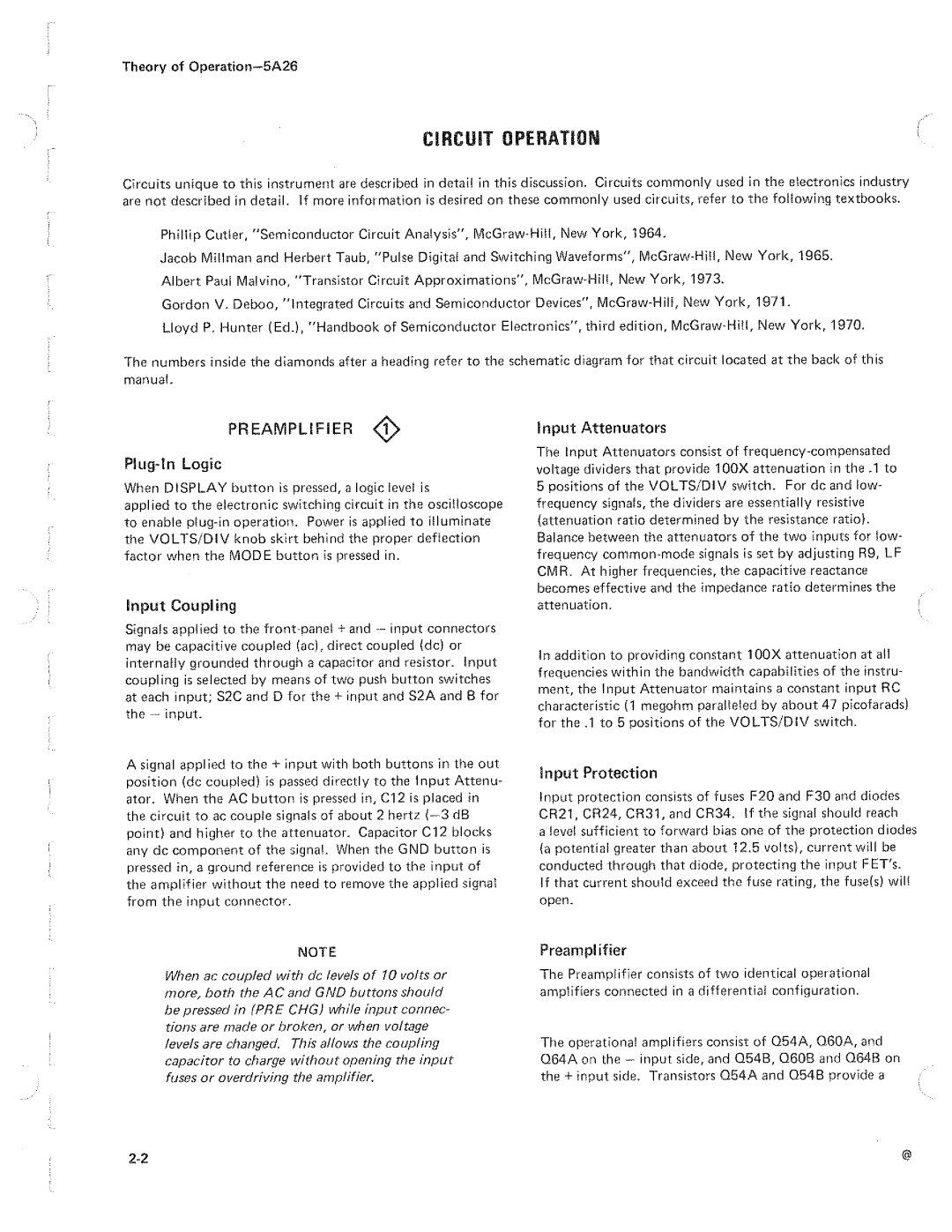 Tektronix 5A26 manual 