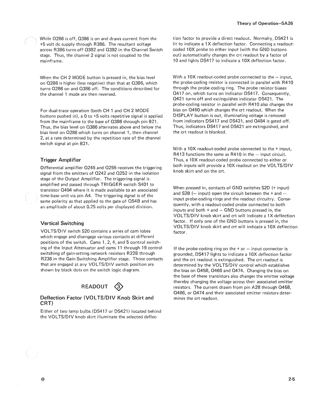 Tektronix 5A26 manual 