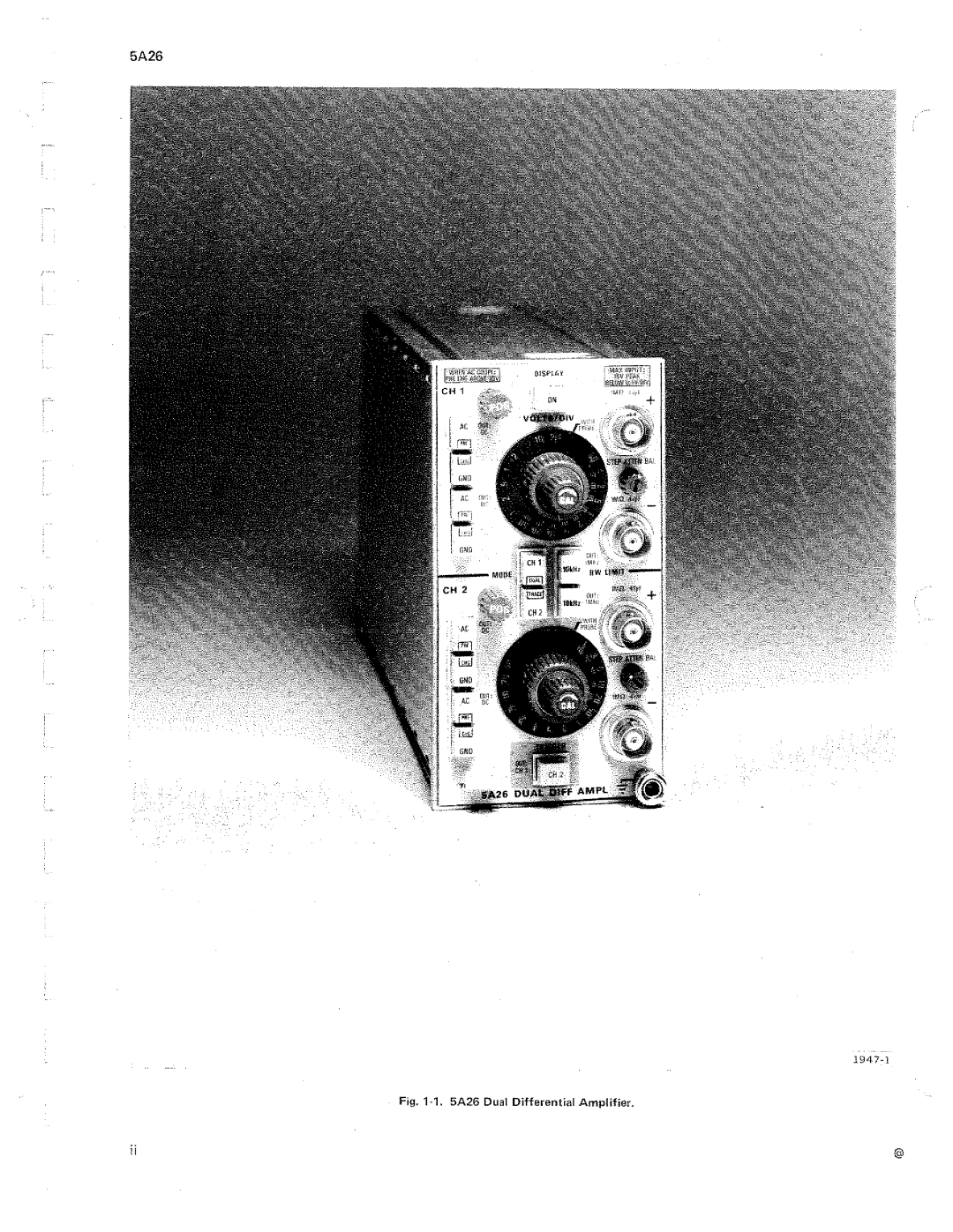 Tektronix 5A26 manual 