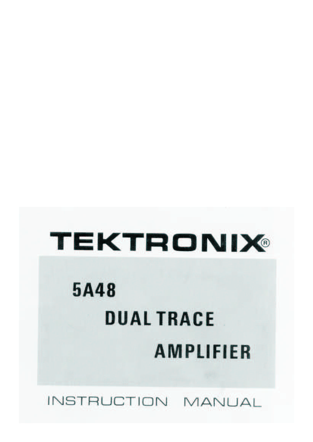 Tektronix 5A48 manual 