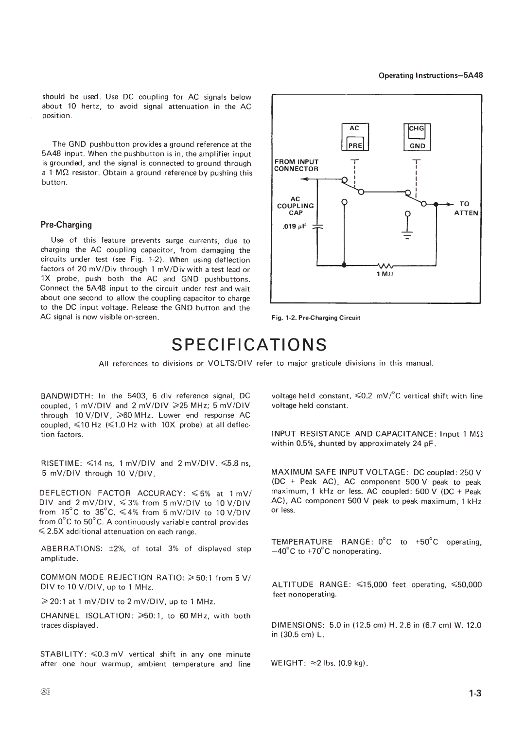 Tektronix 5A48 manual 