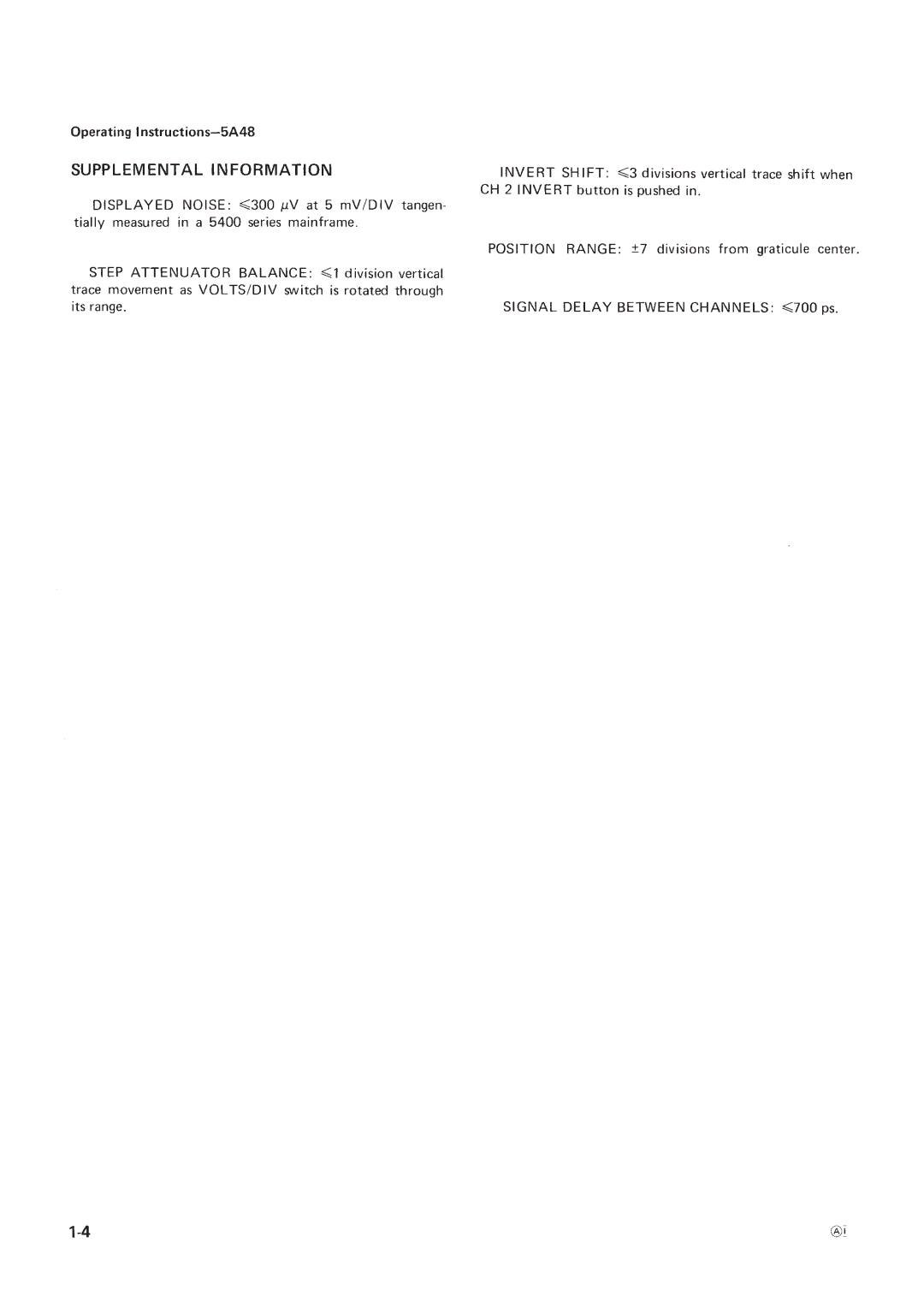 Tektronix 5A48 manual 