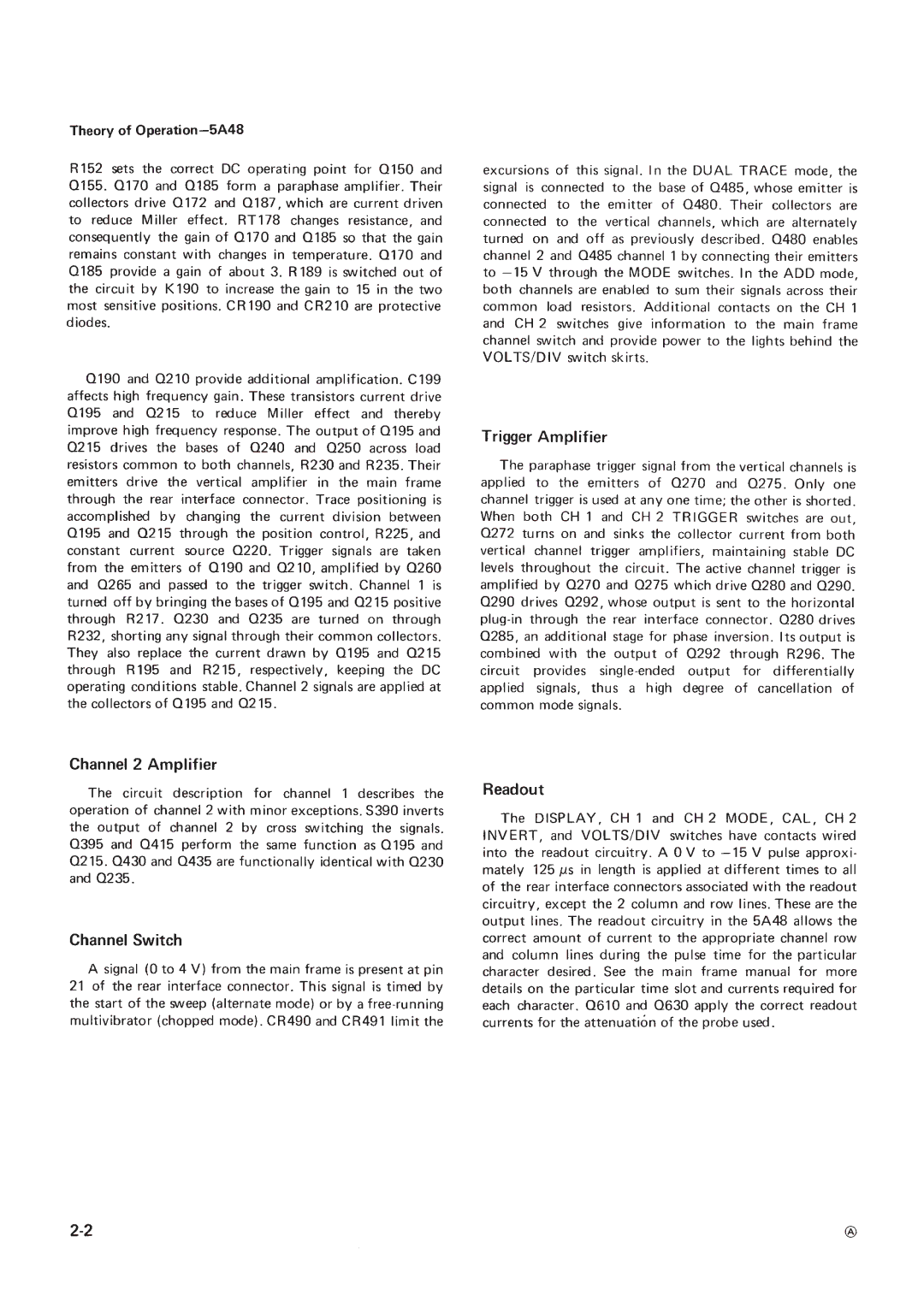 Tektronix 5A48 manual 