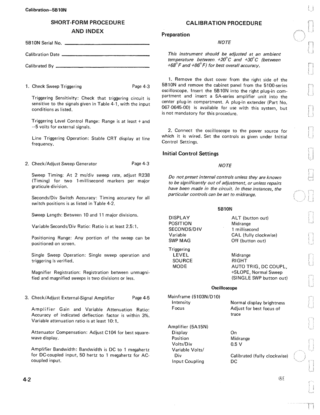 Tektronix 5B10N manual 