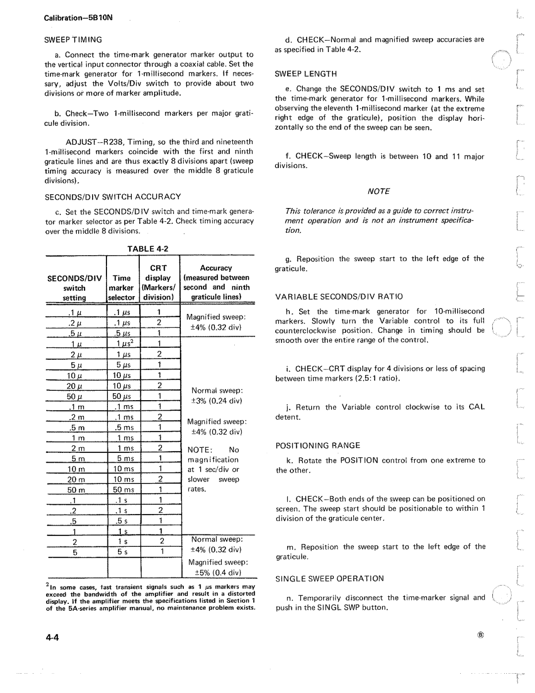 Tektronix 5B10N manual 