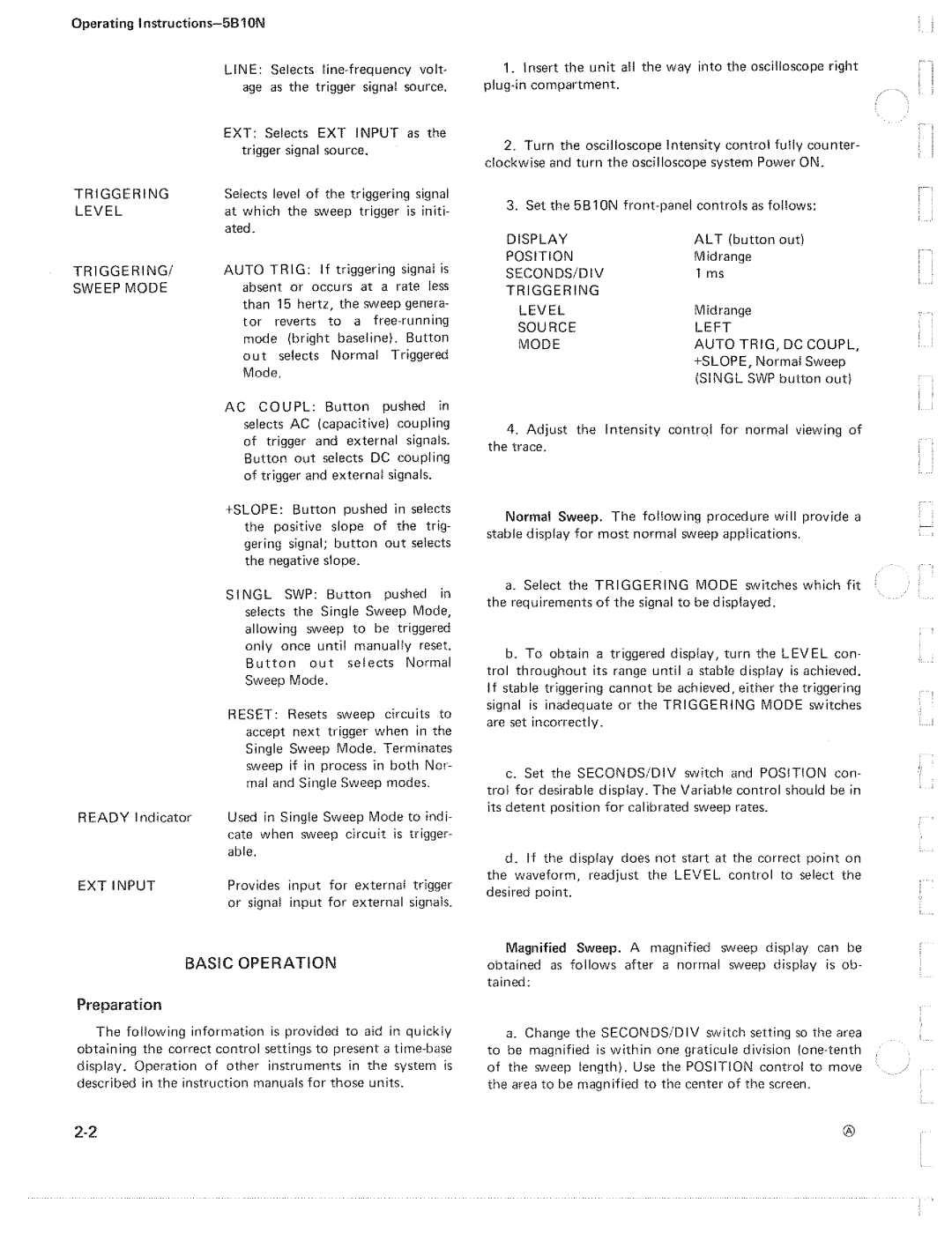 Tektronix 5B10N manual 