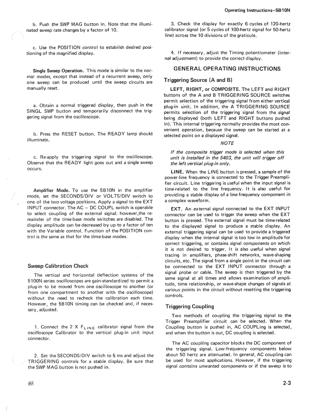 Tektronix 5B10N manual 